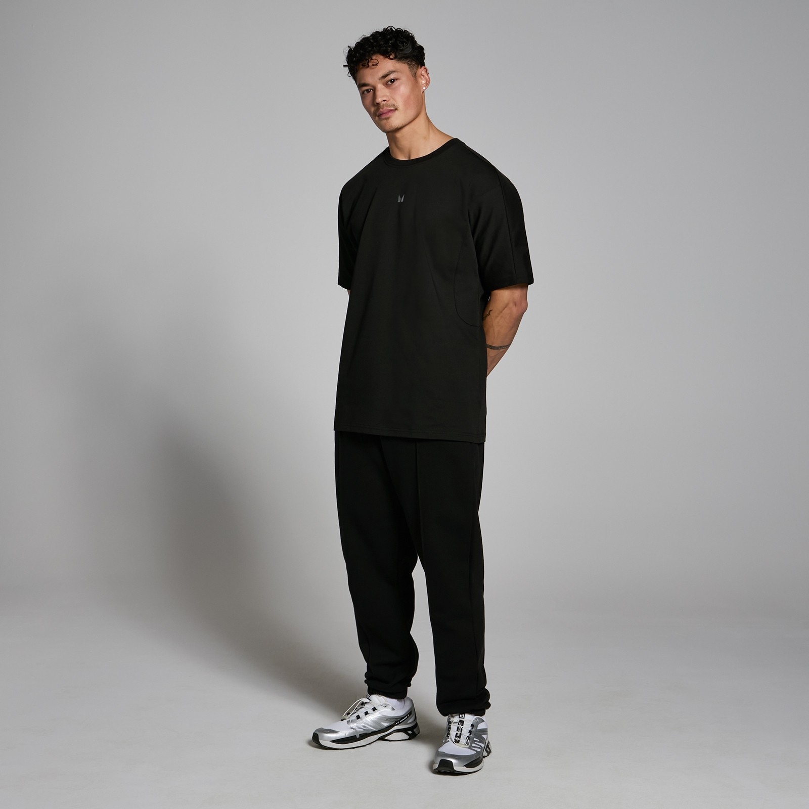 5059883273112 - Herren Lifestyle robustes Oversized-T-Shirt – Schwarz - M