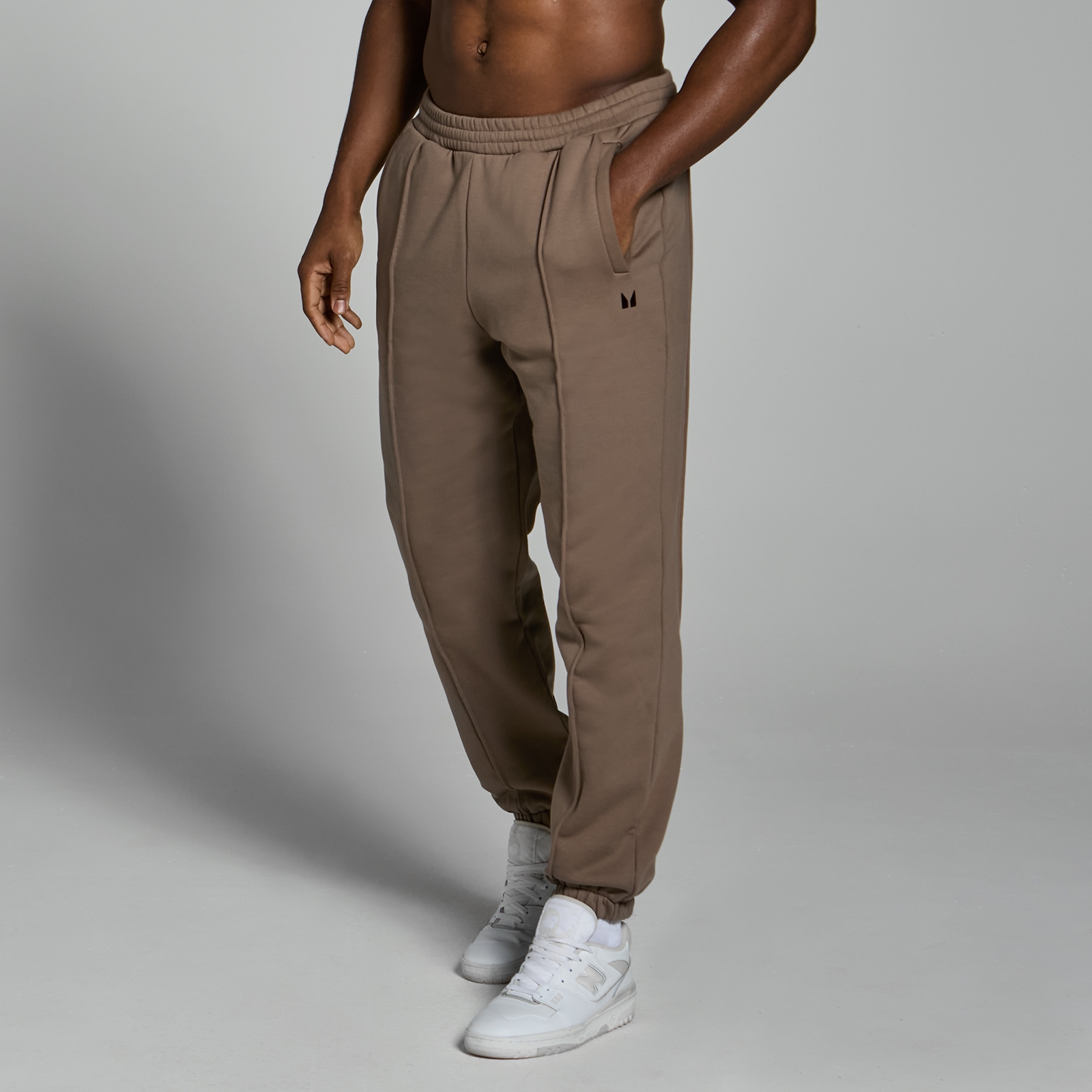 Image of Pantaloni da jogging pesanti oversize MP Lifestyle da uomo - Marrone chiaro - XS