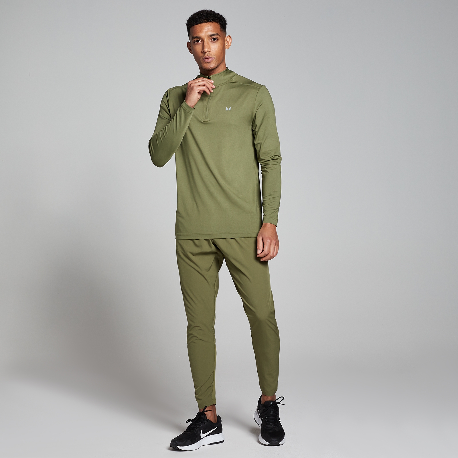 5059883267364 - Herren Velocity Oberteil mit 1 4-Reißverschluss — Khaki - L 5059883267364 - Herren Velocity Oberteil mit 1 4-Reißverschluss — Khaki - L