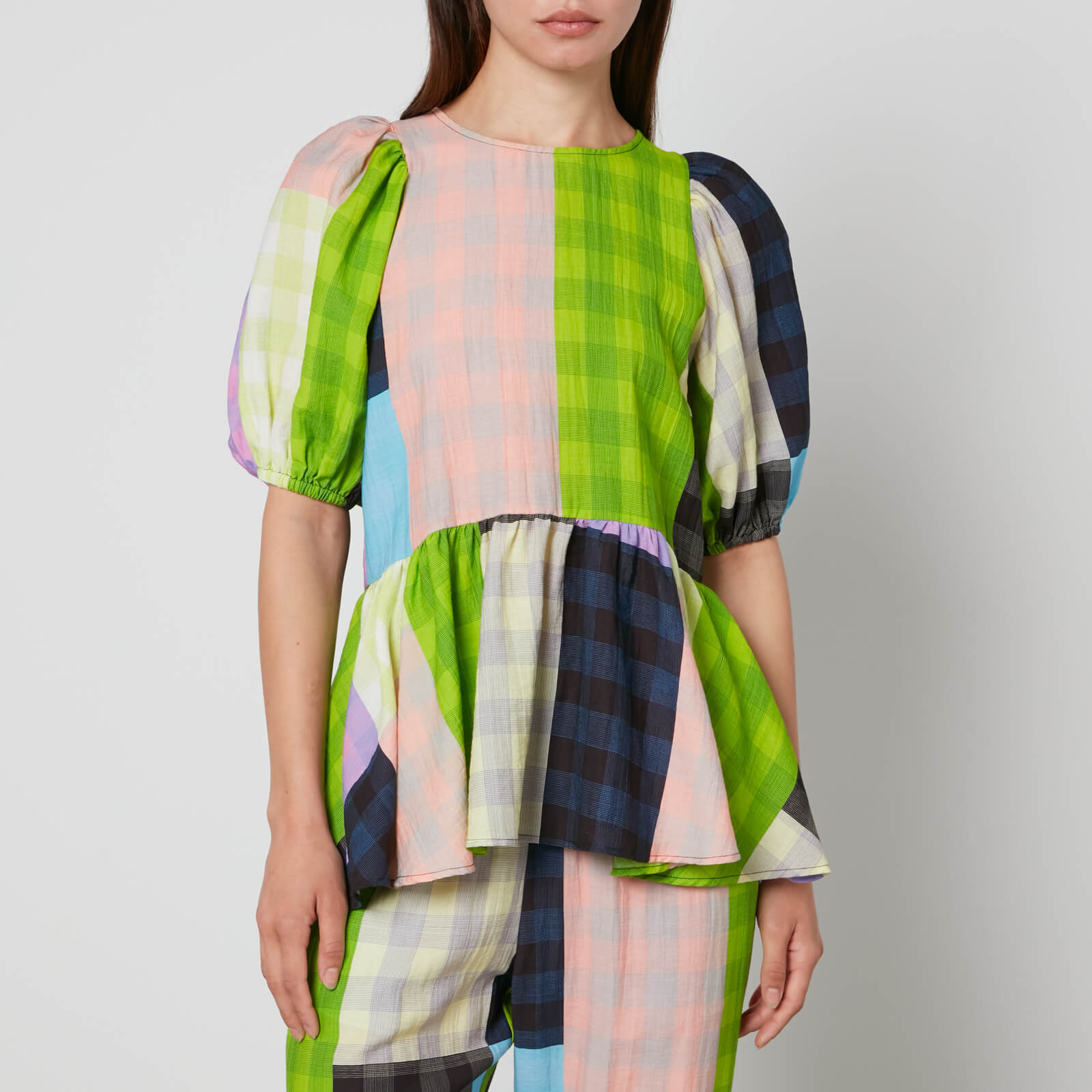 Stine Goya Liw Checked Jacquard Blouse - XXS