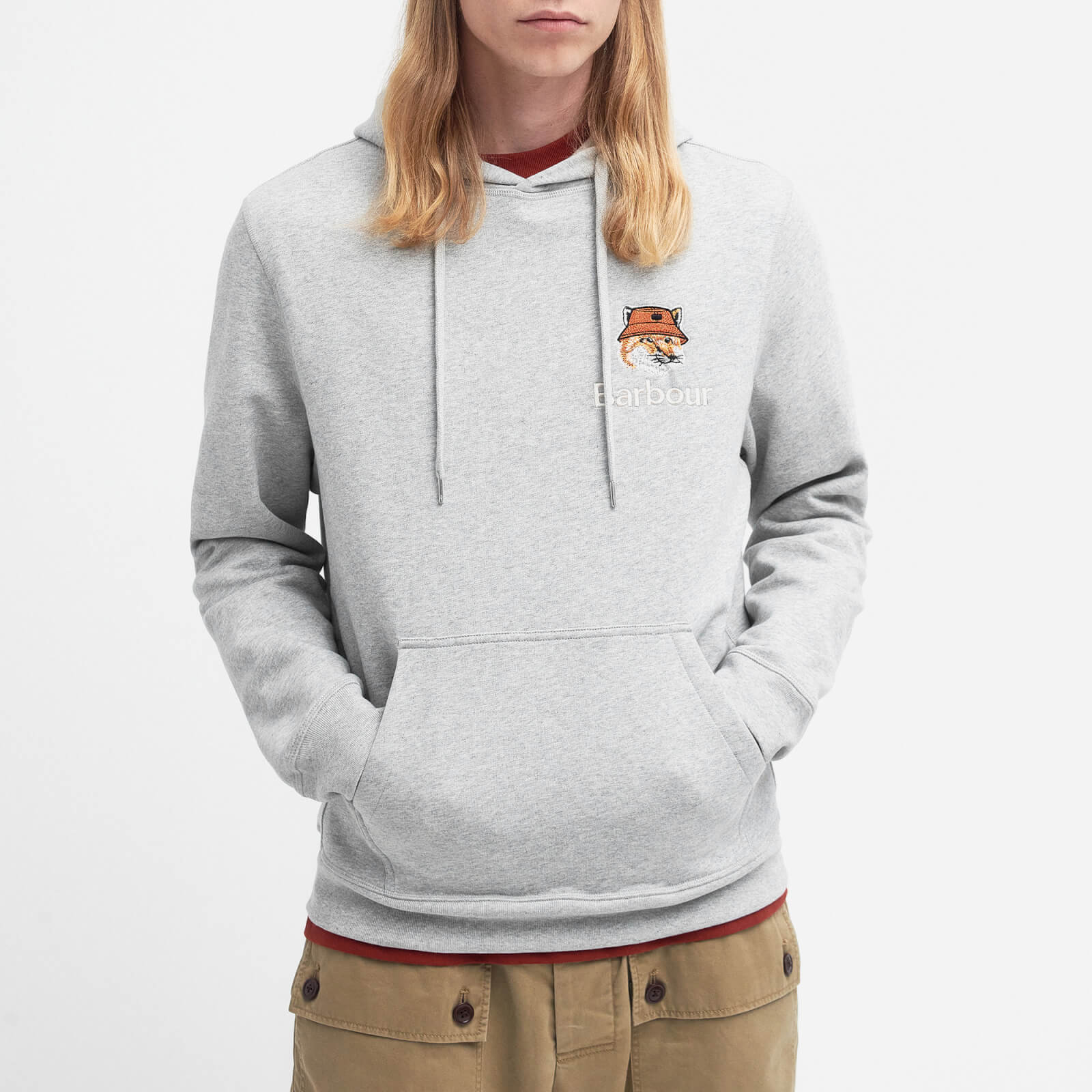 Barbour x Maison Kitsuné Fox Cotton-Jersey Hoodie - M