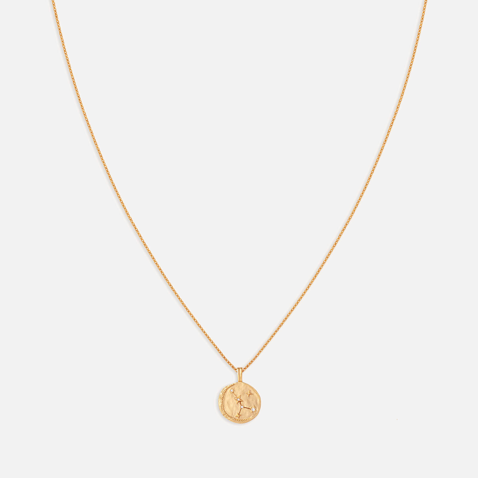 Astrid & Miyu Cancer Zodiac 18-Karat Gold-Plated Recycled Sterling Silver Necklace