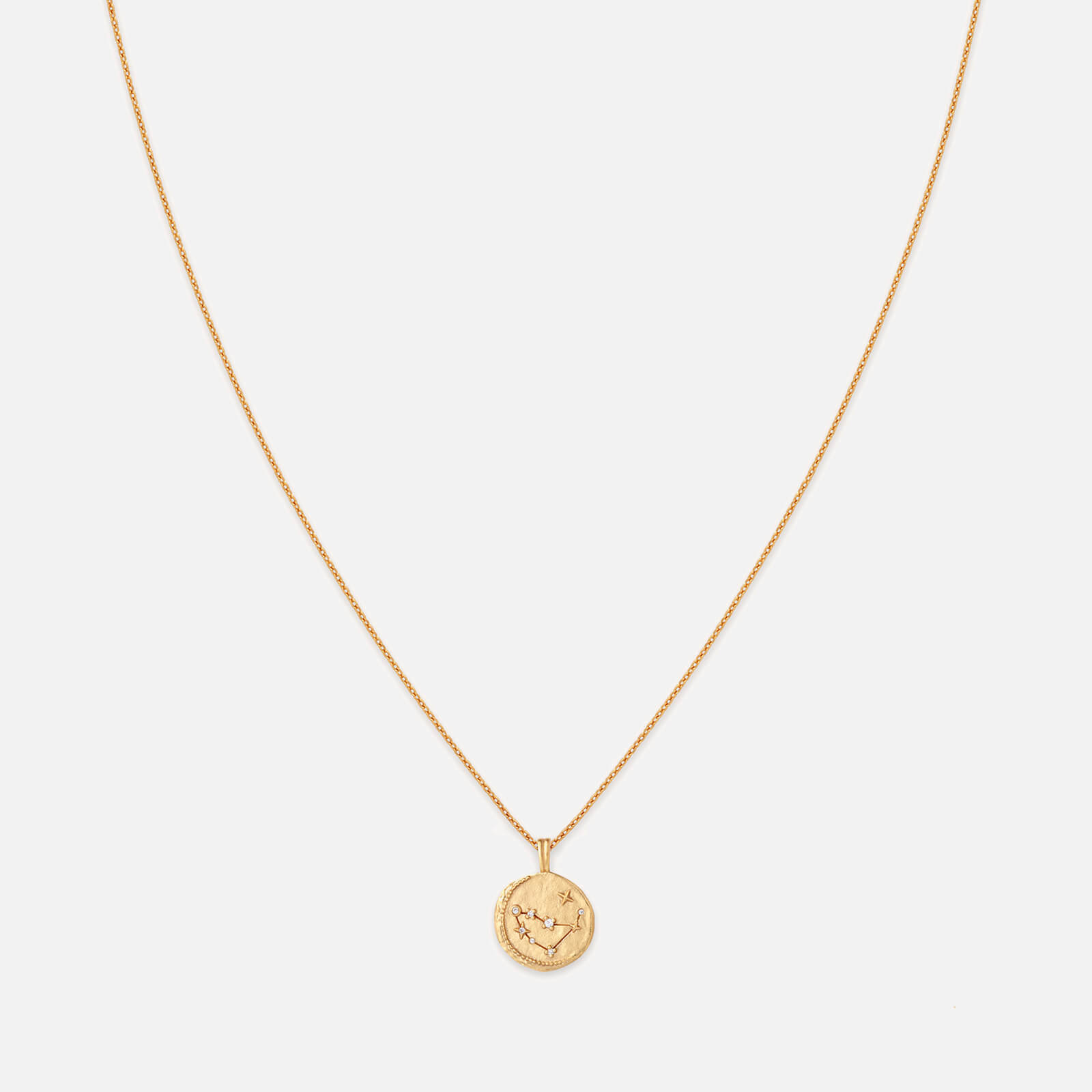 Astrid & Miyu Capricorn Zodiac 18-Karat Gold-Plated Recycled Sterling Silver Necklace product