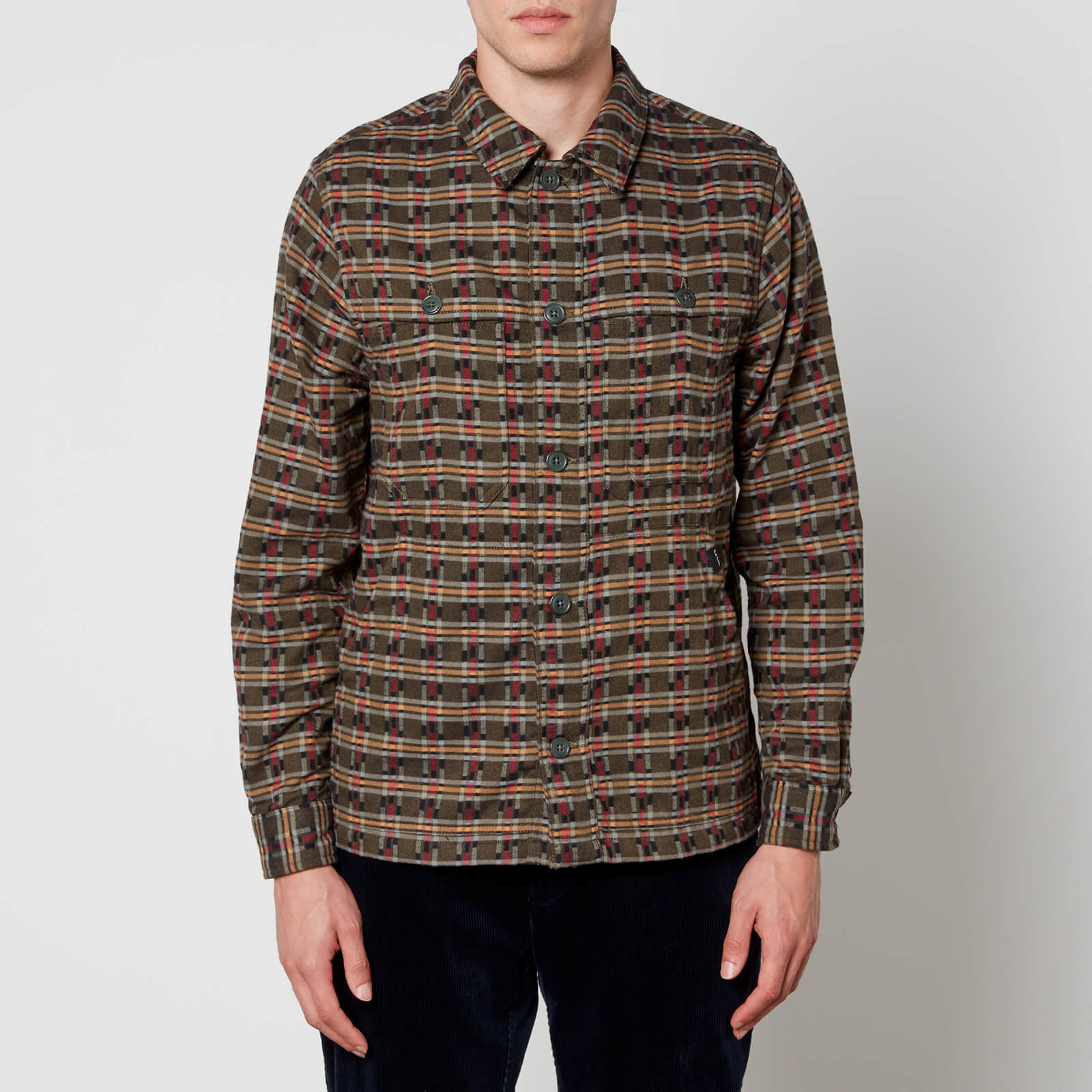PS Paul Smith Workwear Brushed Cotton-Jacquard Shirt Jacket - M