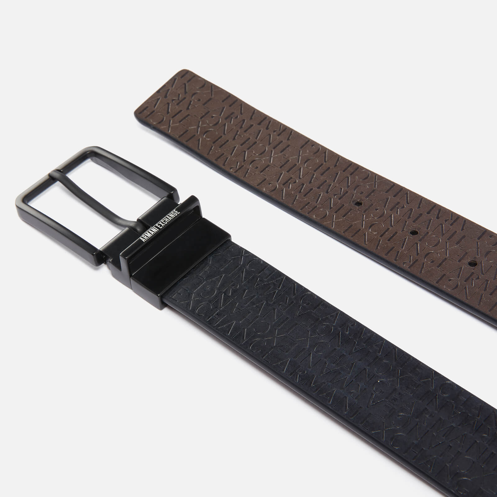 armani exchange reversible leather belt