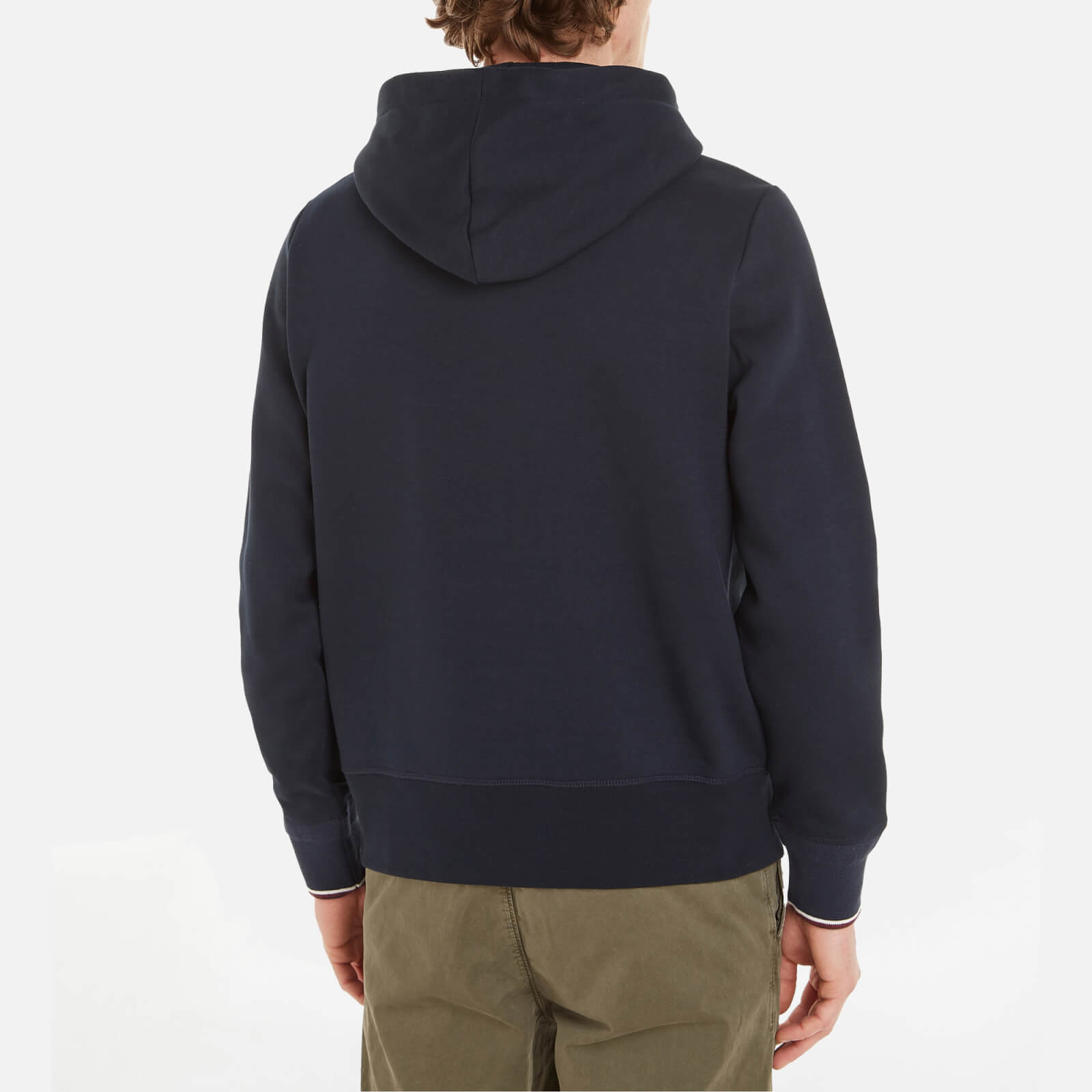 Tommy Hilfiger Men's Logo Organic Cotton-Blend Hoodie - S