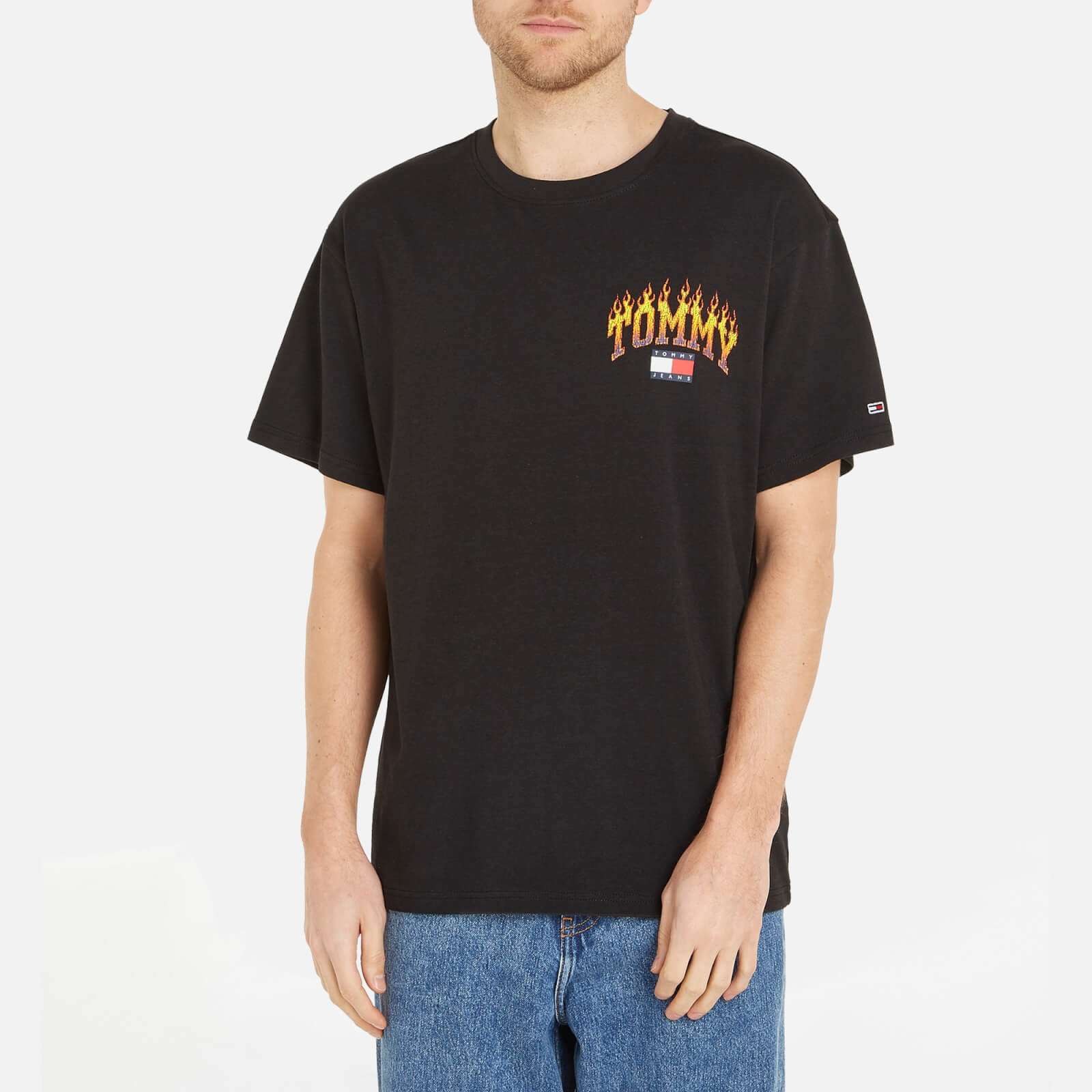 Tommy Jeans Relaxed Fit Vintage Flame Cotton-Jersey T-Shirt