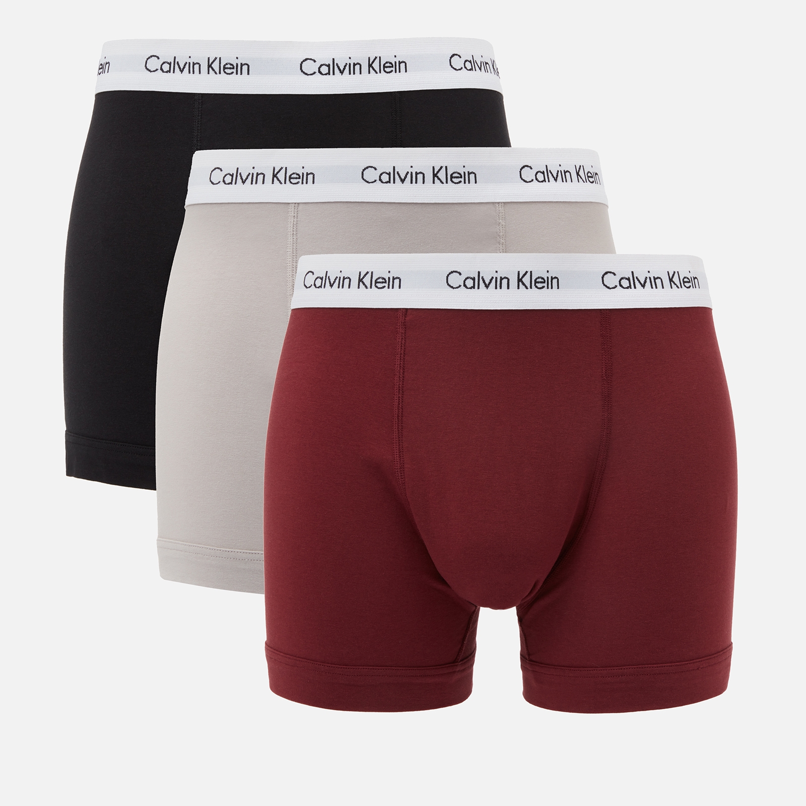 calvin klein three-pack stretch cotton-jersey boxer trunks - s