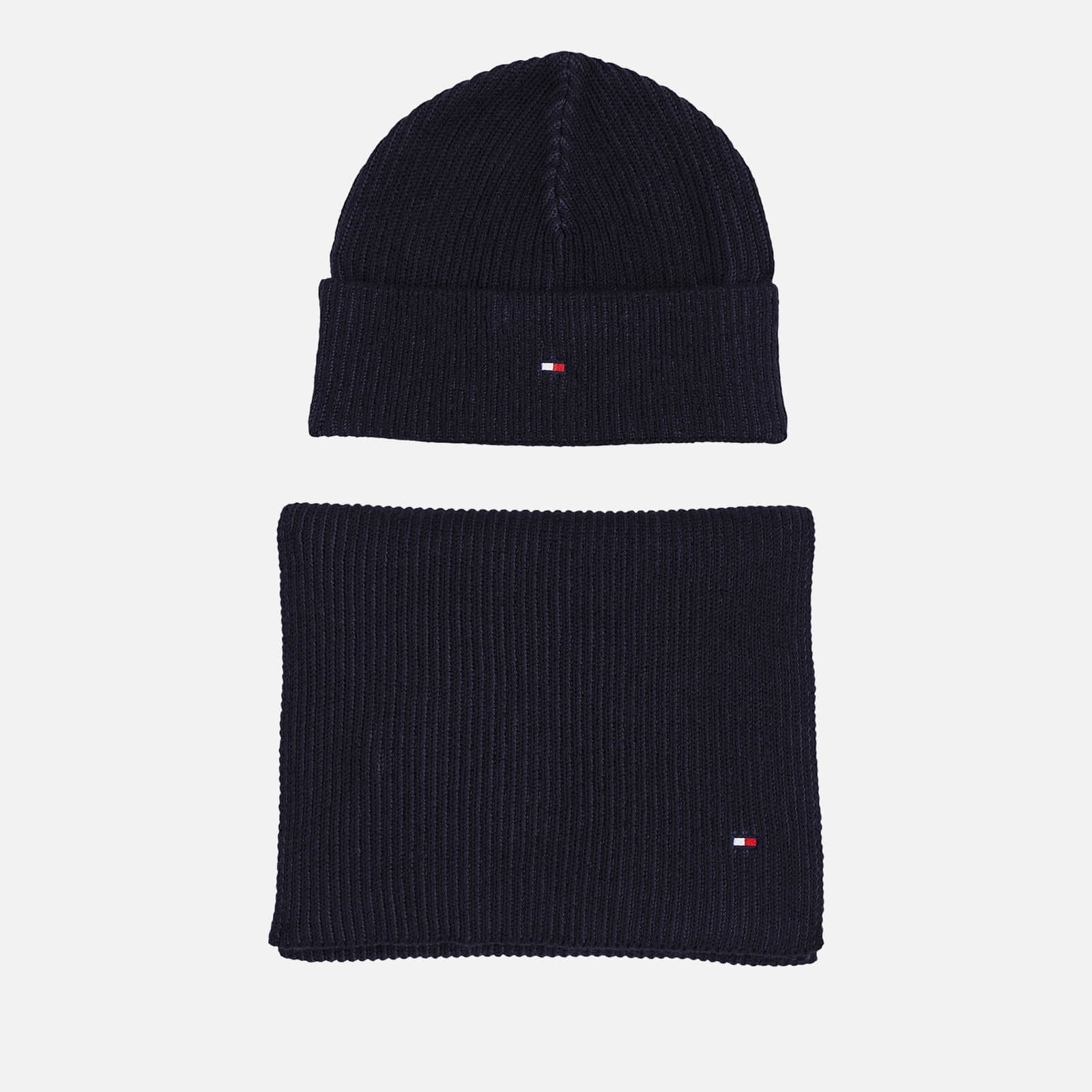 Image of Tommy Hilfiger Cotton-Blend Beanie & Scarf Gift Set