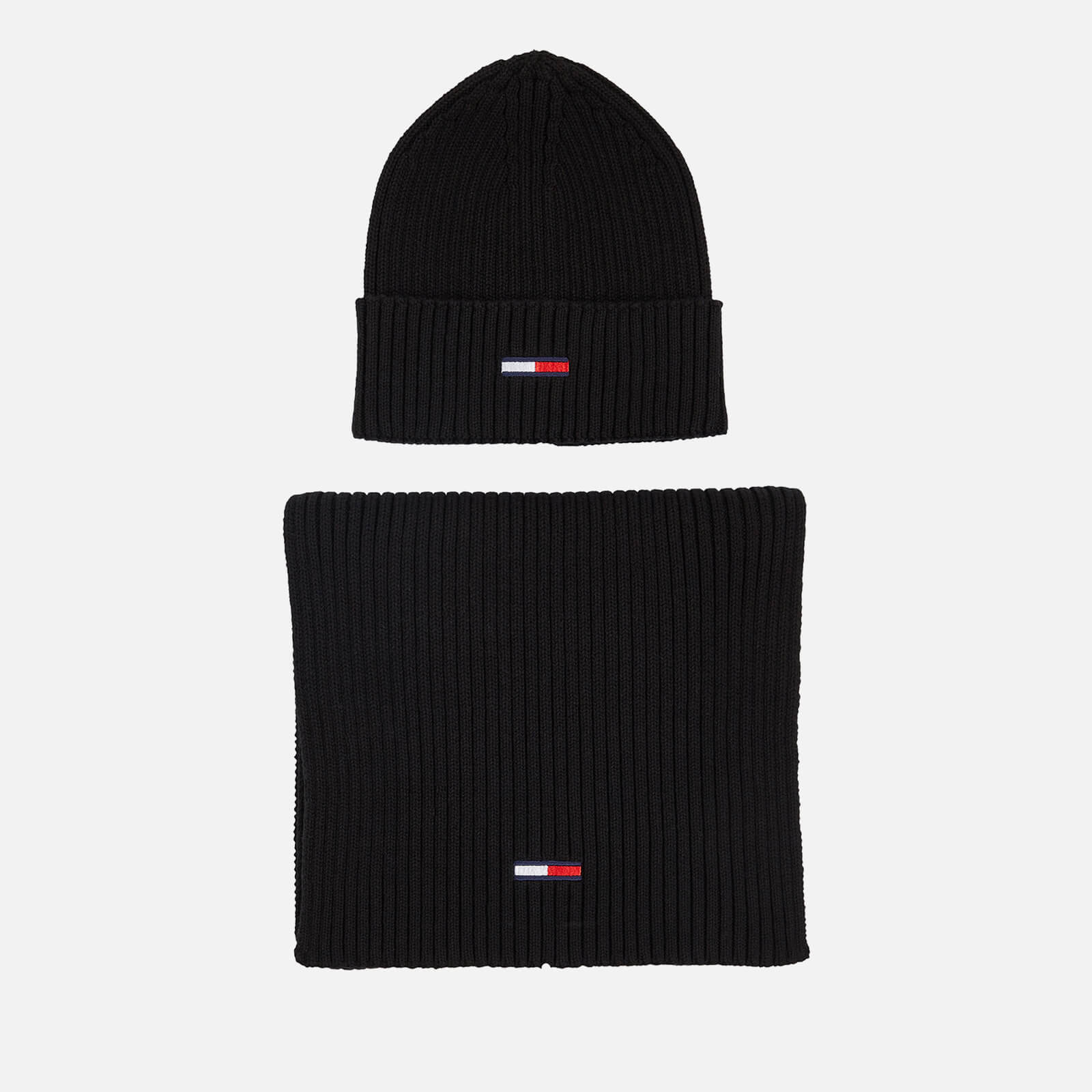 Image of Tommy Jeans Cotton-Blend Beanie & Scarf Gift Set