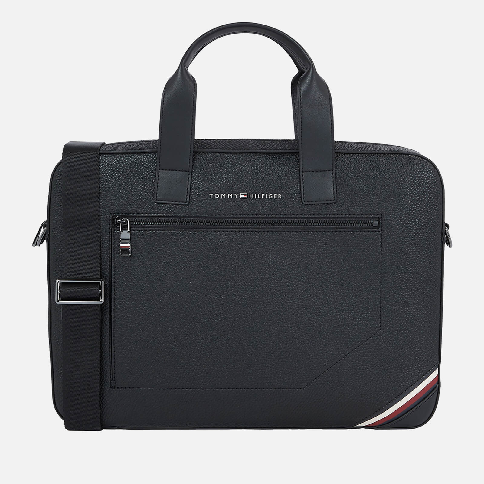 Image of Tommy Hilfiger Central Slim Faux Leather Laptop Bag
