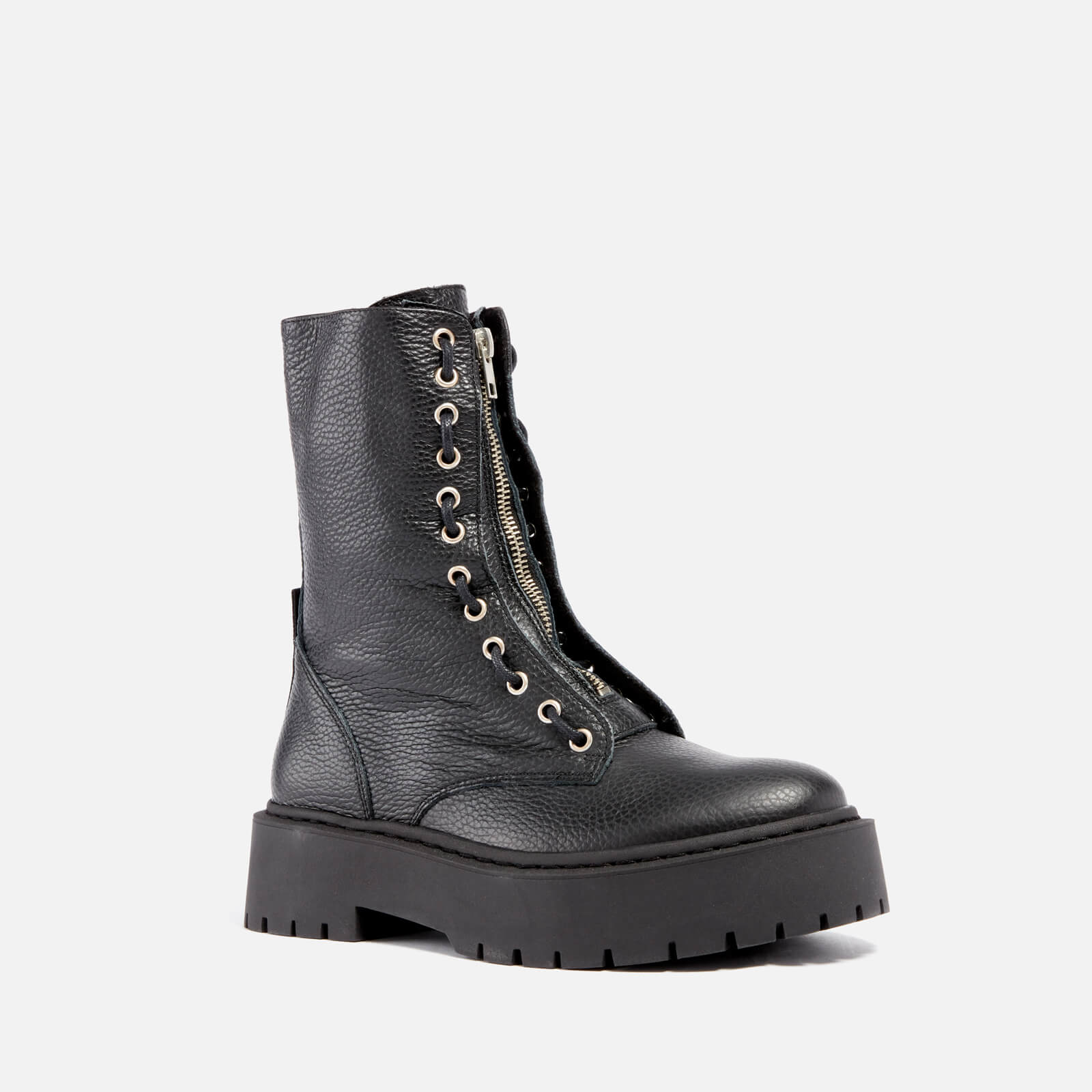 Steve Madden Women's Odilia Leather Zipped Boots - Uk 7