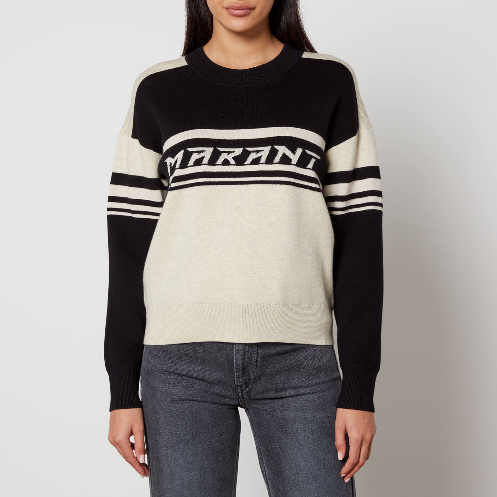 Marant Etoile Callie Flash Logo-Intarsia Jumper - FR 42/UK 14