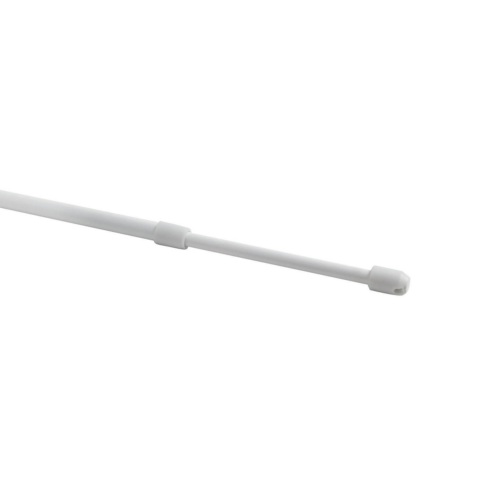 Lightweight Metal Extendable Net Curtain Rod - 80-120cm - White