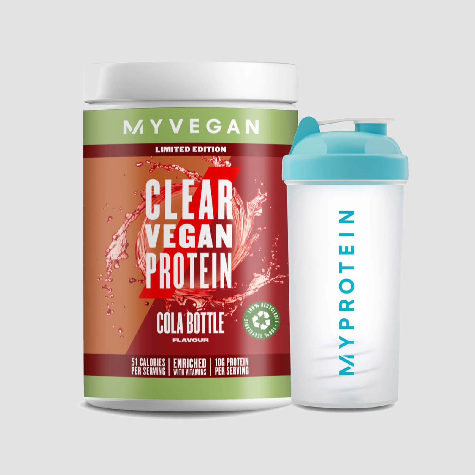 Pack Impact Week - Myprotein Shaker - Clear Vegan Protein - Cola