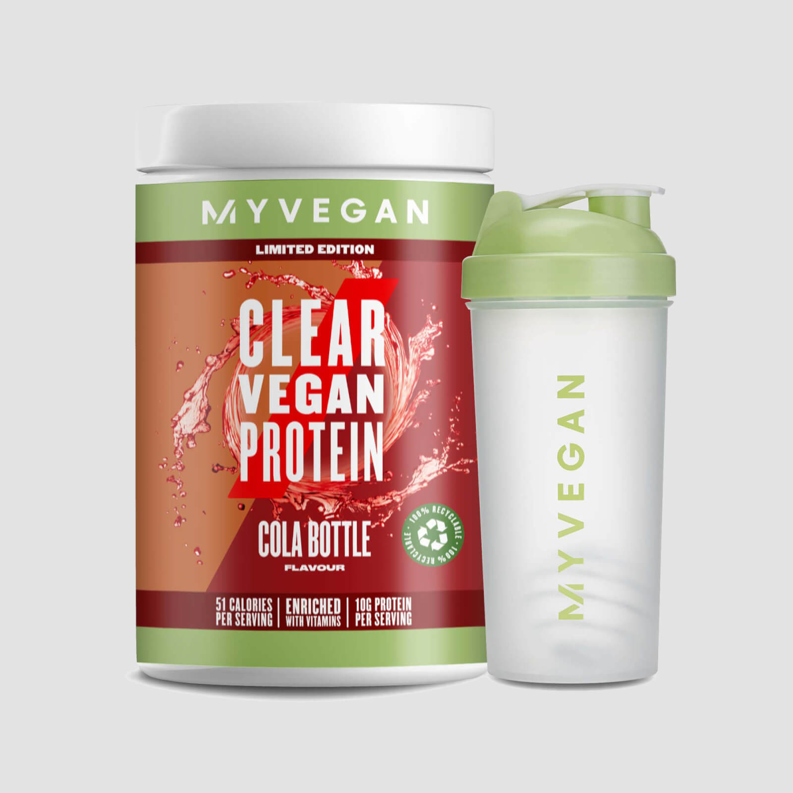 Pack Impact Week - Myvegan Shaker - Clear Vegan Protein - Cola