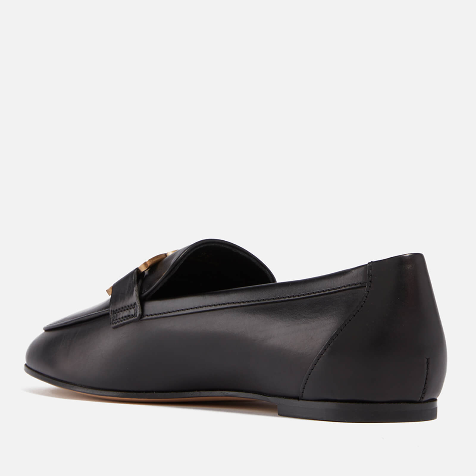 Tod's Black Chain Leather Loafers - Uk Women's Size 4