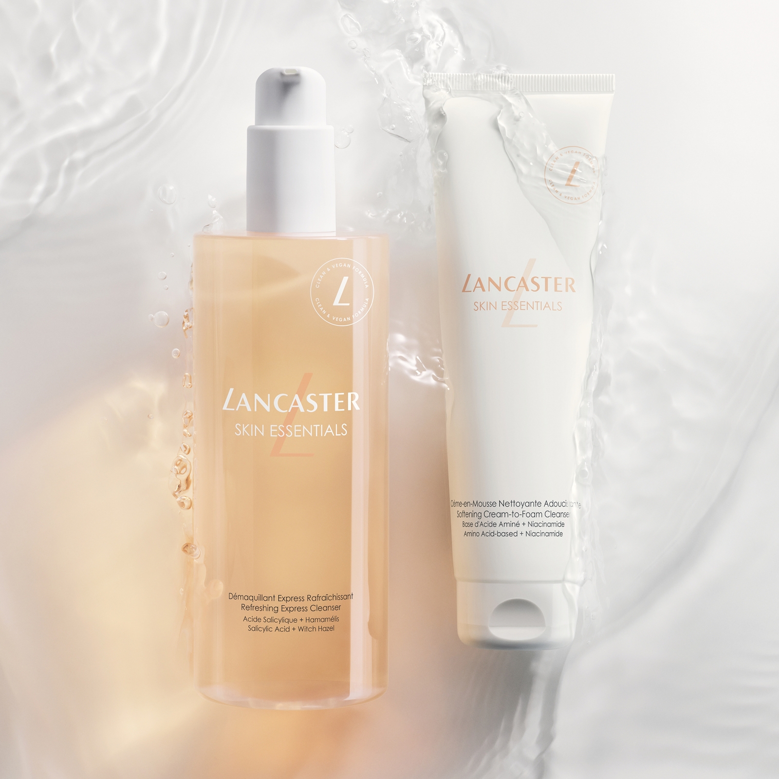 Thumbnail - Lancaster Skin Essentials Refreshing Express Cleanser reinigendes Gesichtswasser für Gesicht und Augen 400 ml