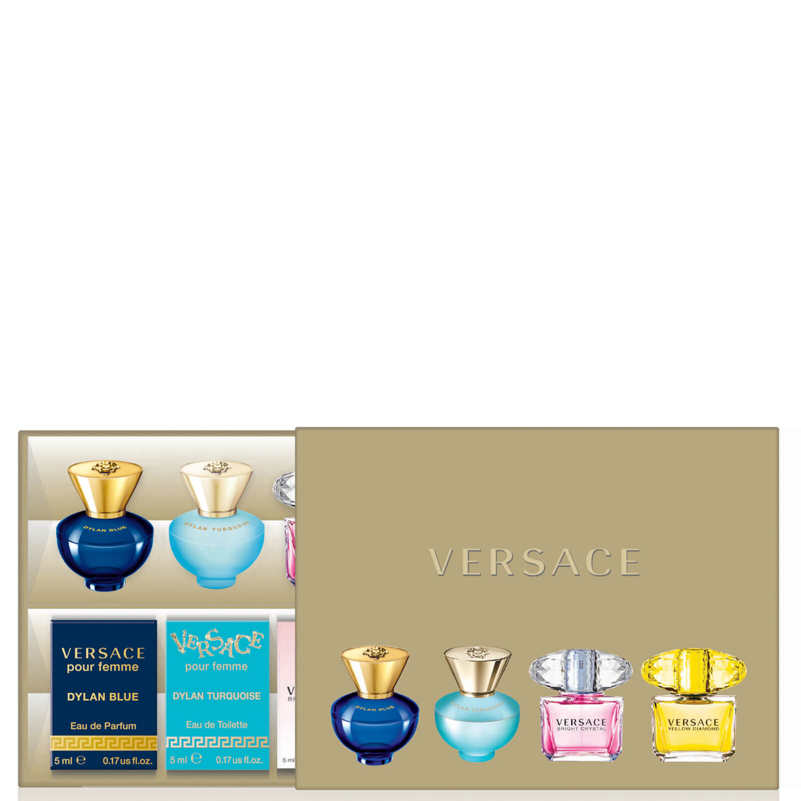 versace gifts & sets womens mini set x 4