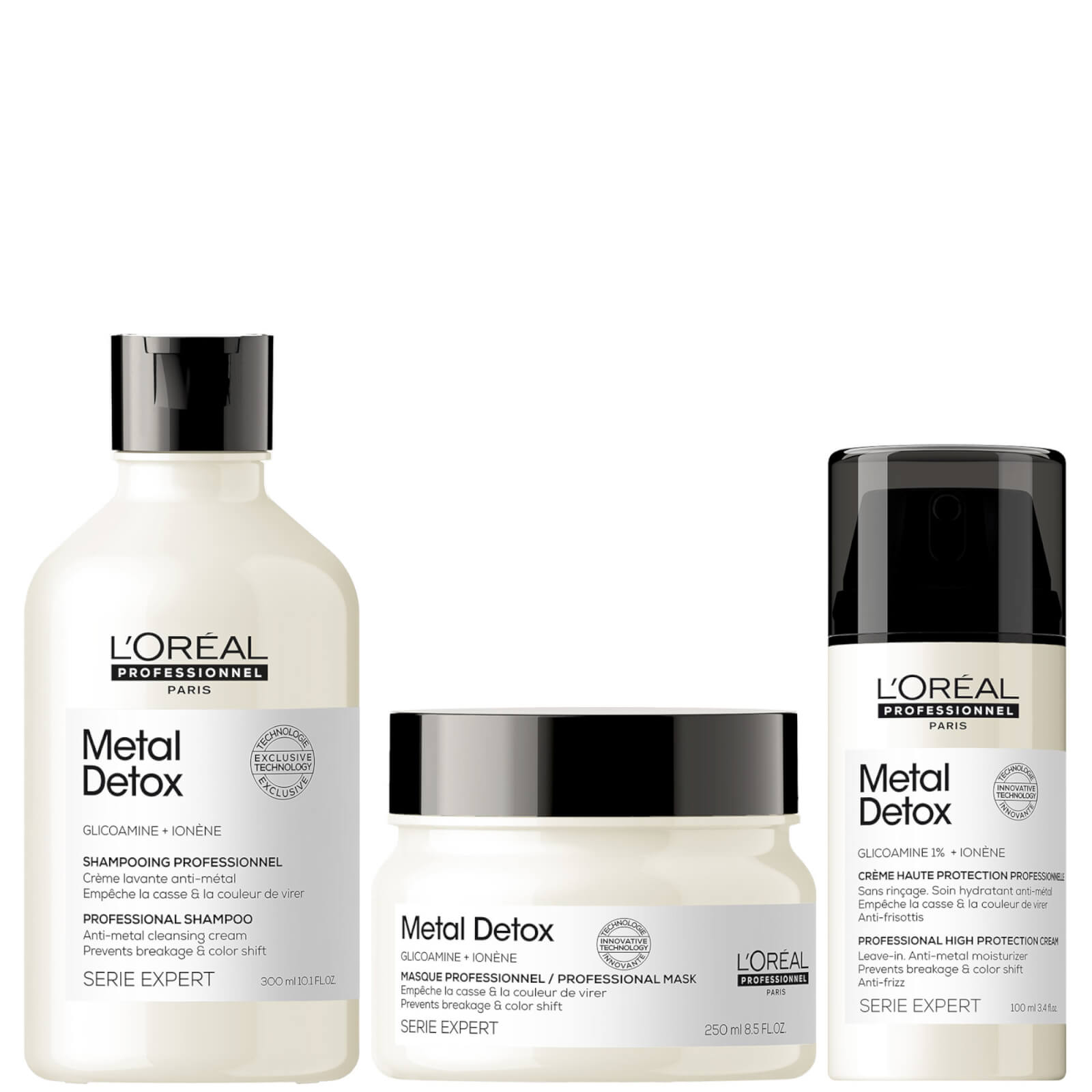 Image of L'Oréal Professionnel Metal Detox Shampoo Masque and Leave-in Cream Bundle