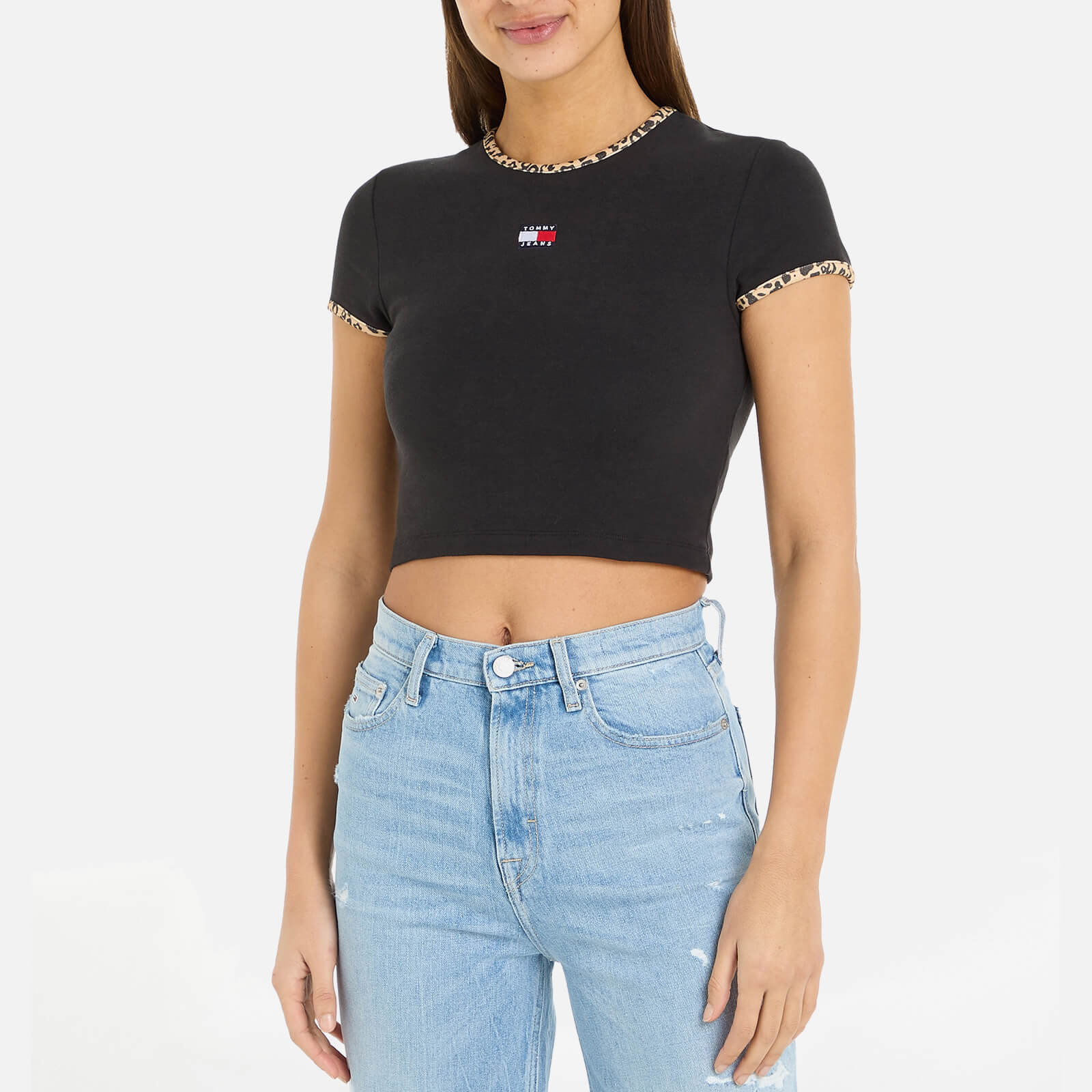 Tommy Jeans Cropped Cotton-Blend Leo Binding Tee product