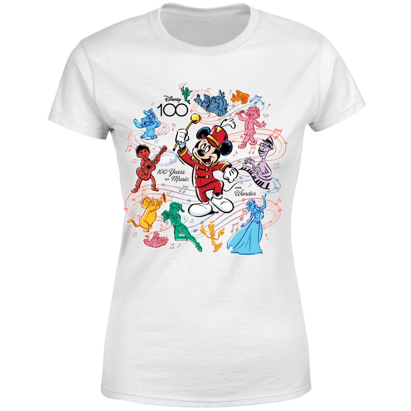

Disney 100 Years Of Disney Music Women's T-Shirt - White - XS - Bianco