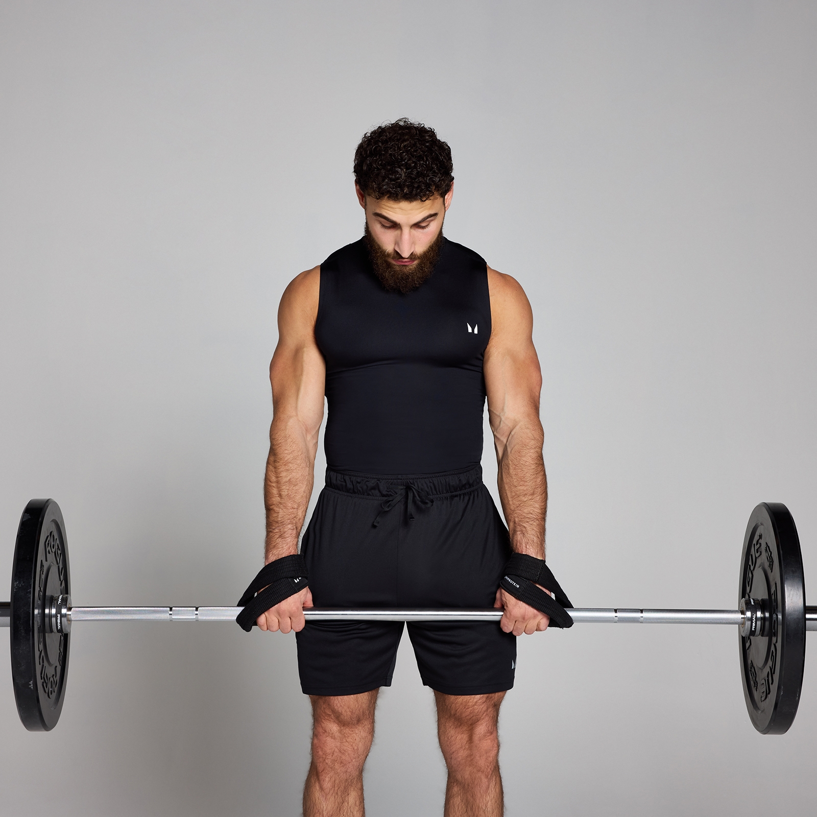 Thumbnail - Myprotein Achter-Form Zughilfen – Lifting Straps – Schwarz - S (< 6'')