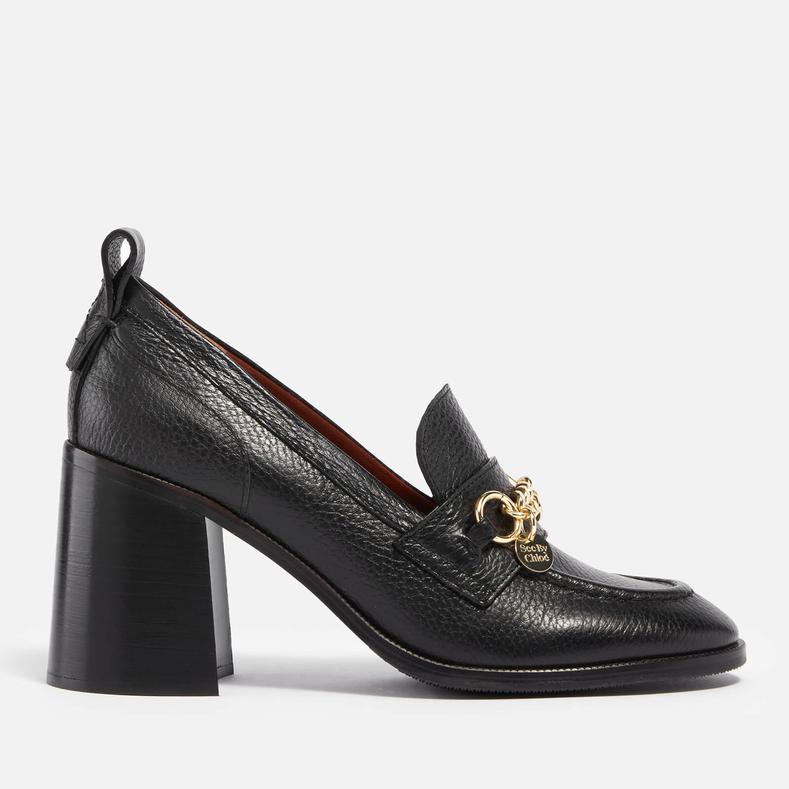 See by Chloe Aryel Leather Heeled Loafers