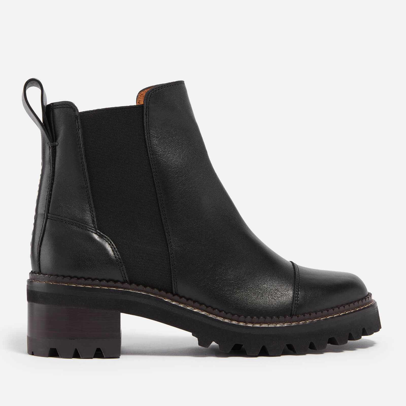 See by Chloé Mallory Leather Chelsea Boots - UK 7