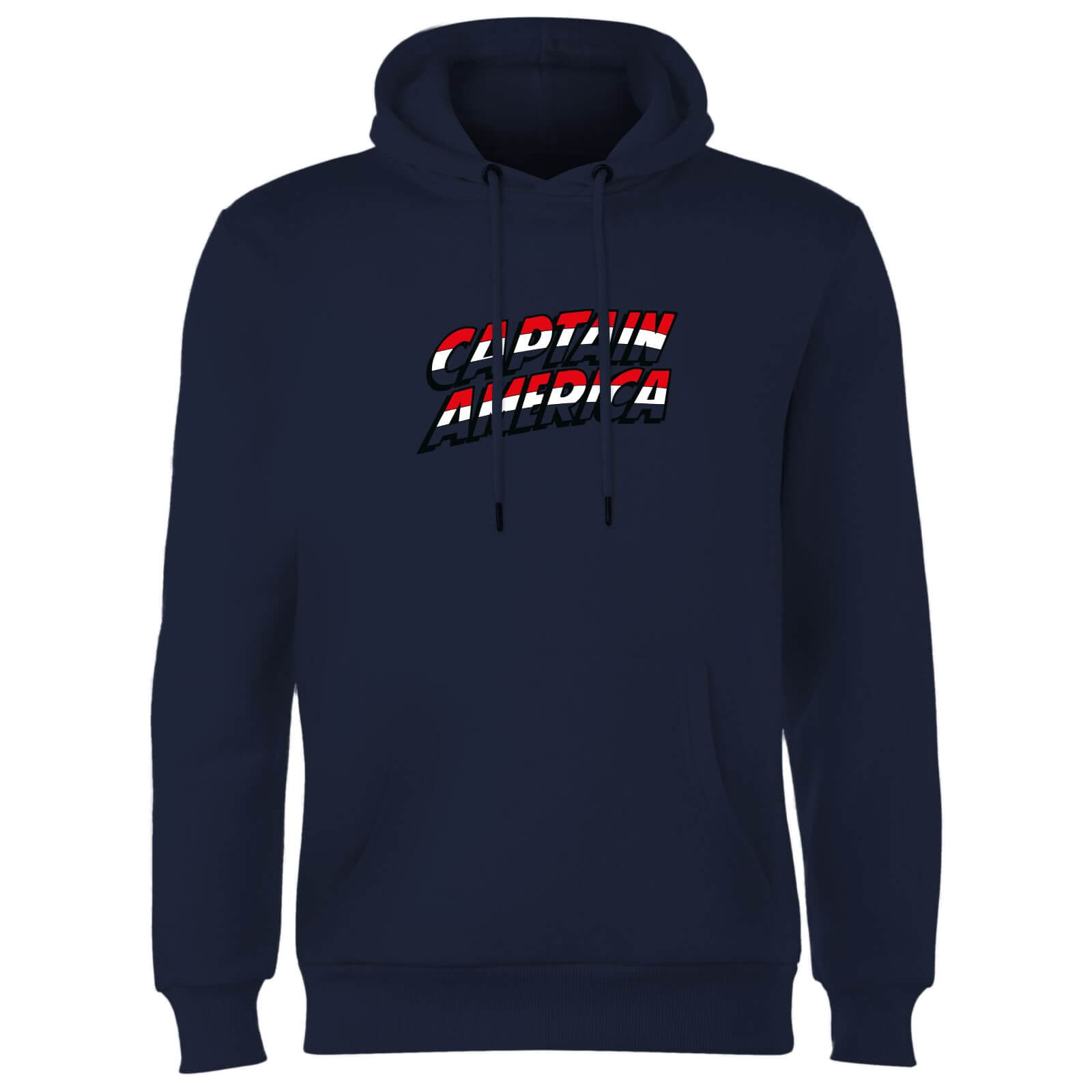 

Avengers Captain America Comics Logo Hoodie - Navy - S - Blu Navy