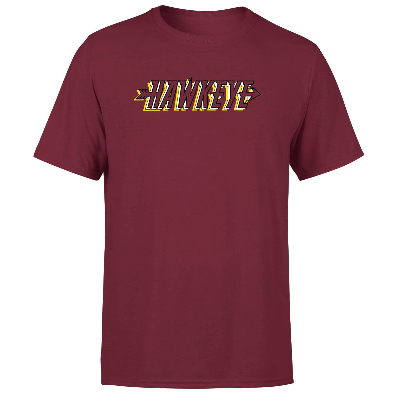 Avengers Hawkeye Comics Logo Men's T-Shirt - Burgundy - S - Burgundy