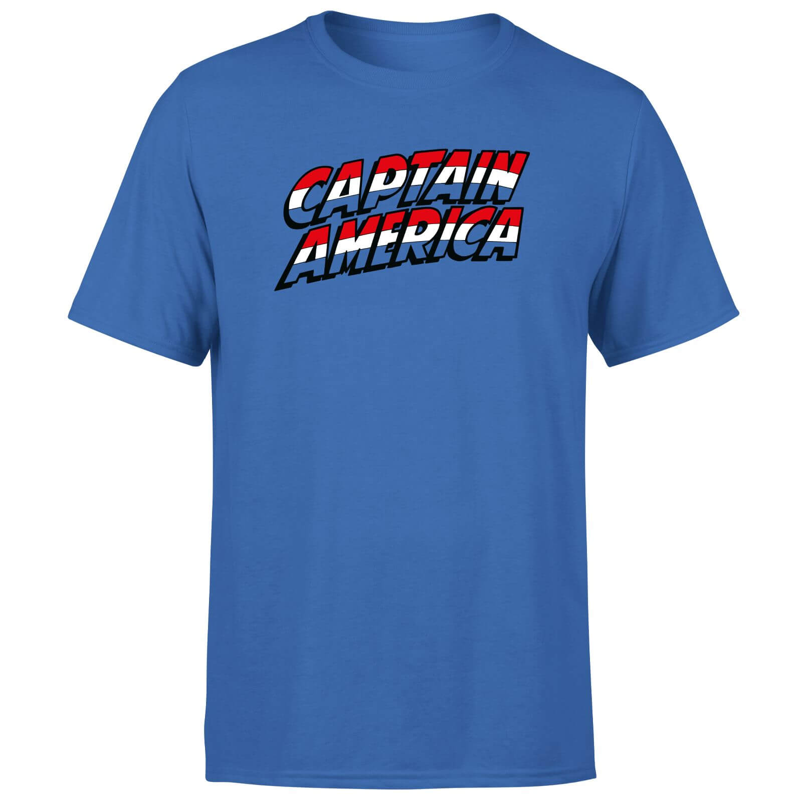 

Avengers Captain America Comics Logo Men's T-Shirt - Blue - M - Blue