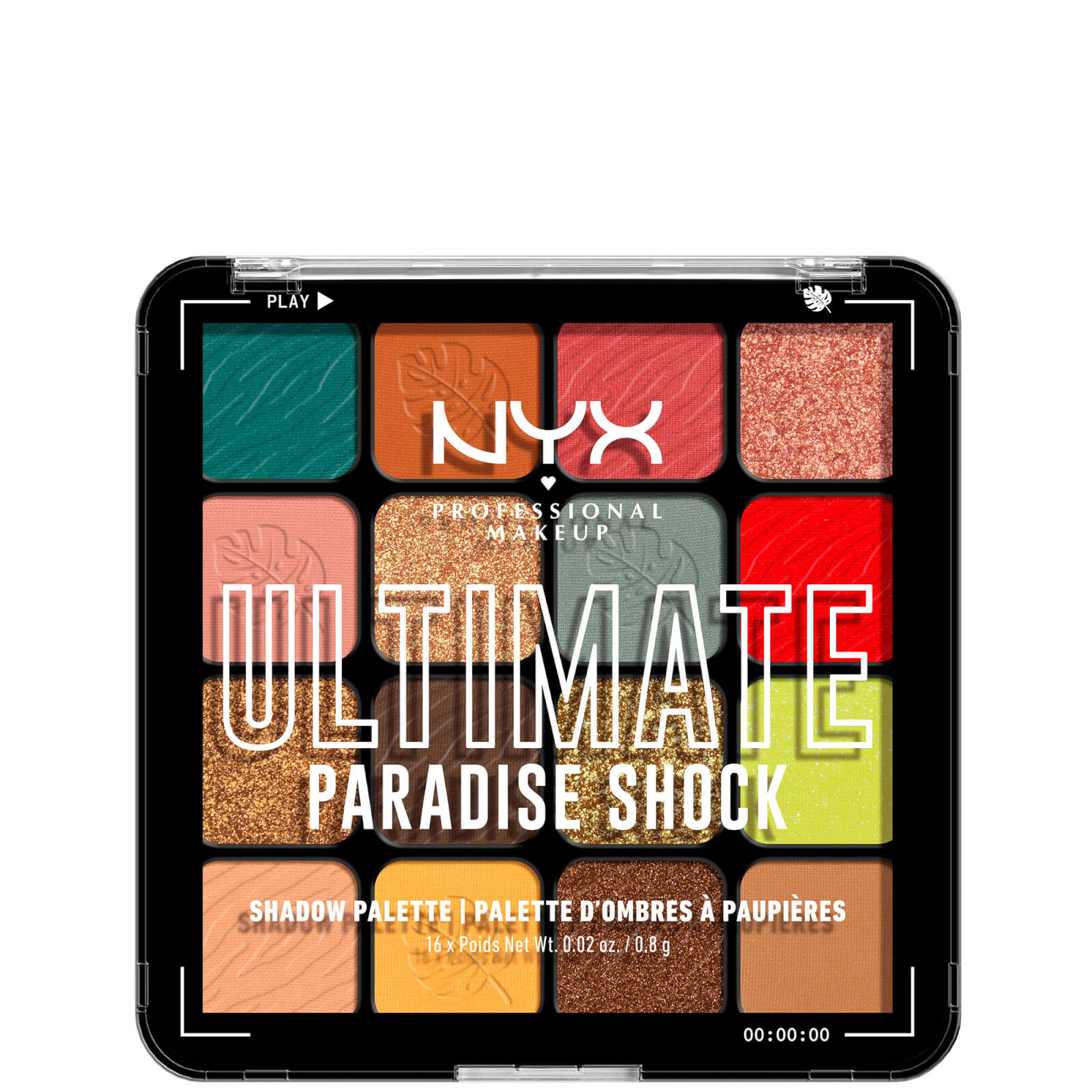NYX Professional Makeup Ultimate Shadow Vegan 16-Pan Palette - Paradise Shock