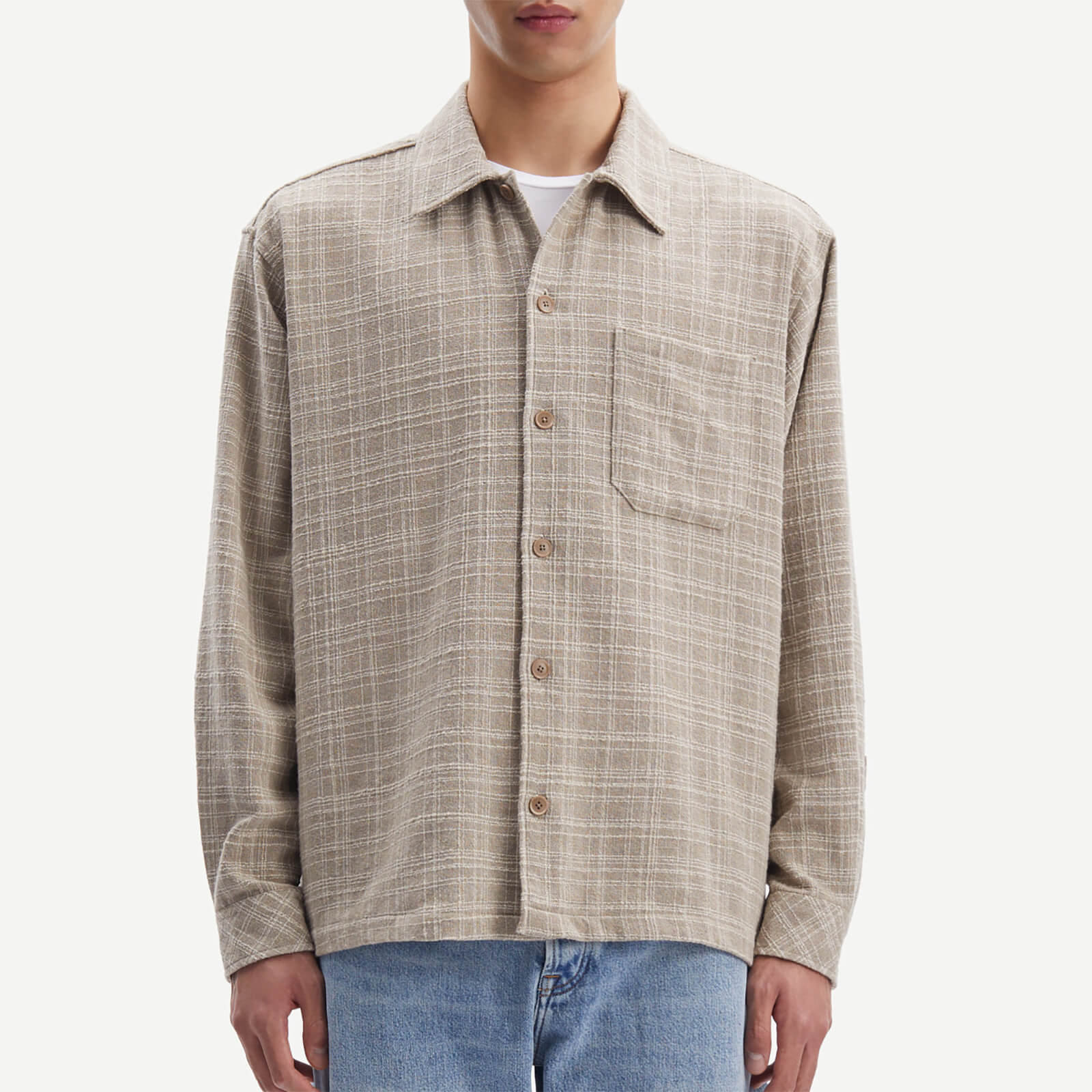 Samsoe Samsoe Castor Cotton-Blend Flannel Shirt