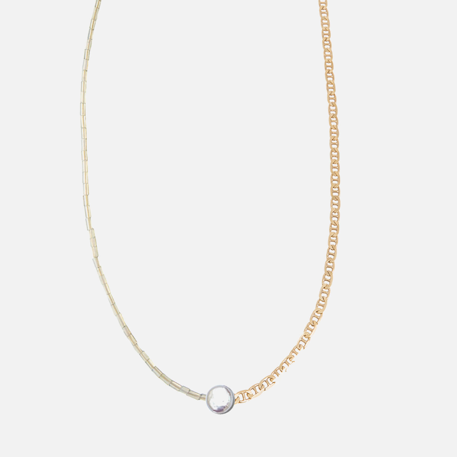 Hermina Athens Women's Moonstone Stylelove Necklace - Gold