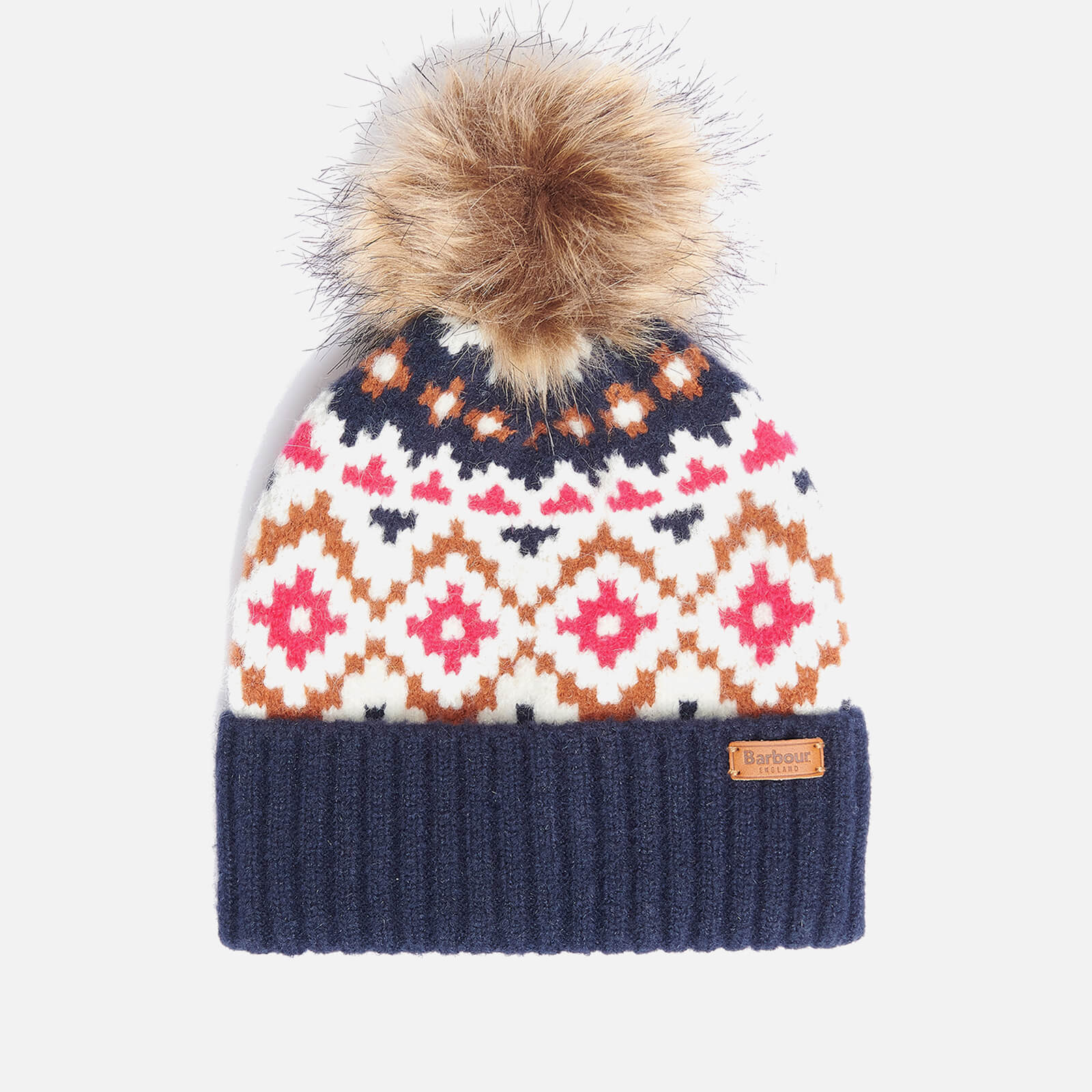 Image of Barbour Claudia Fairisle Jacquard-Knitted Beanie