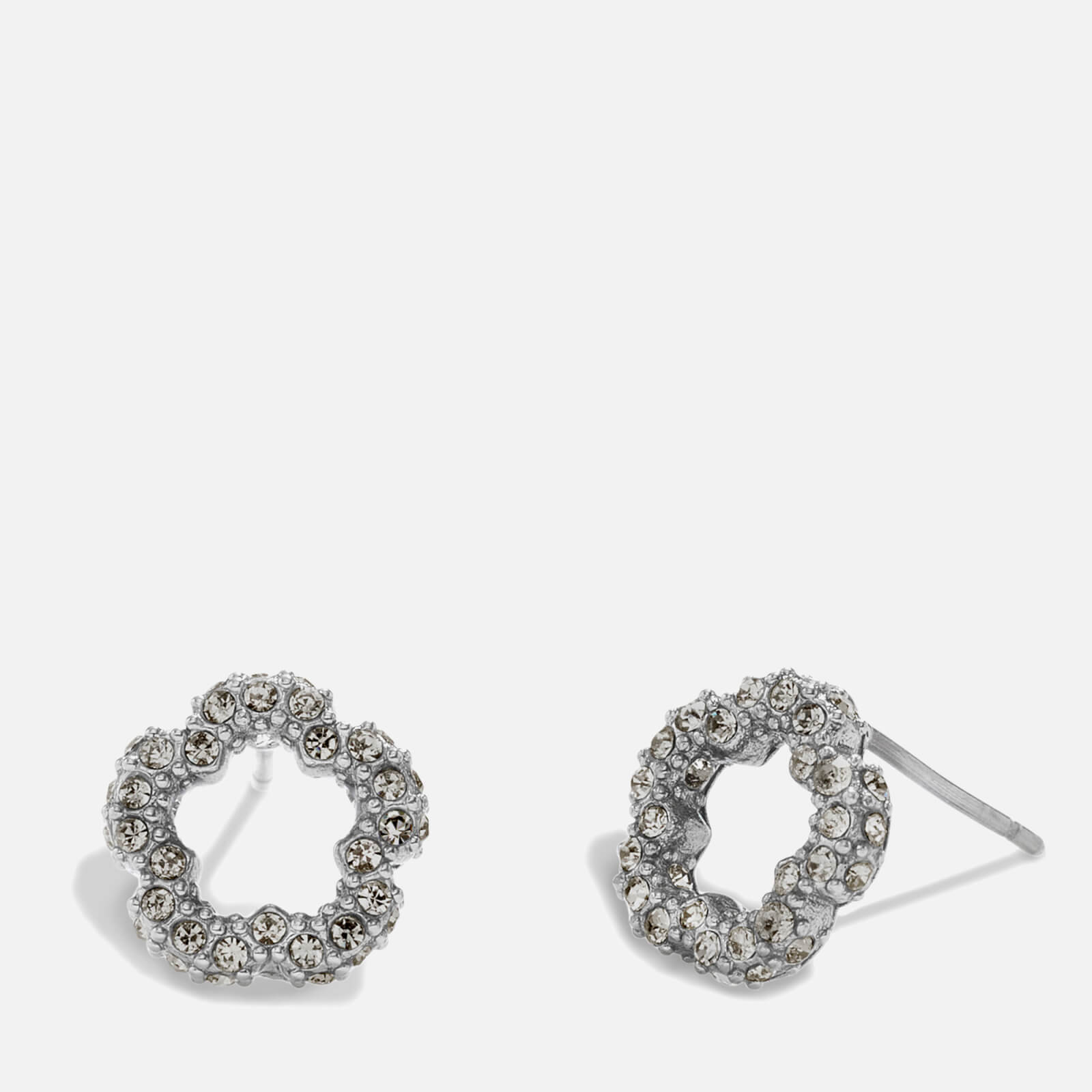 Image of Coach Tearose Silver-Tone Stud Earrings