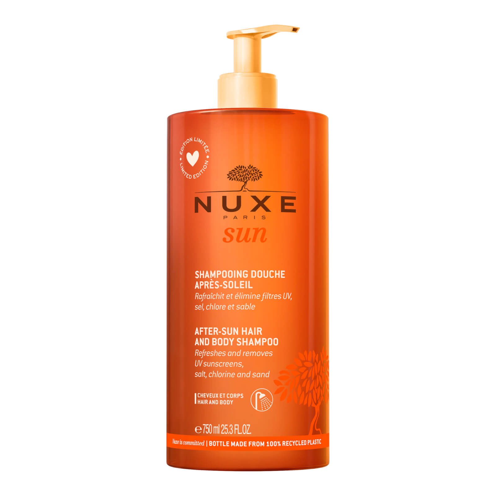 Nuxe After-sun Hair And Body Shampoo,  Sun 750ml In White
