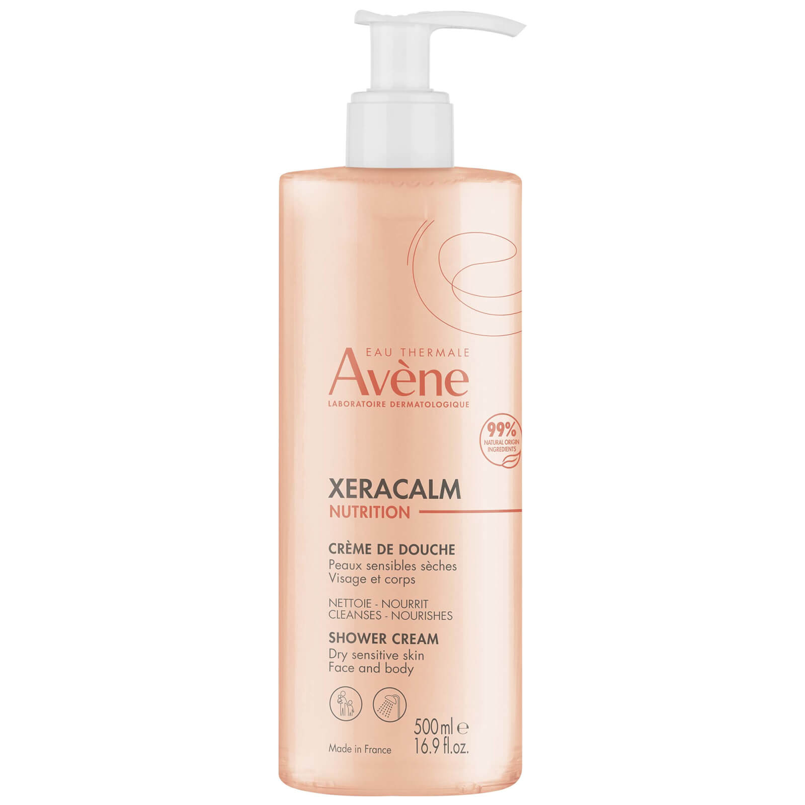 Avene Xeracalm Nutrition Shower Cream 500ml In Orange