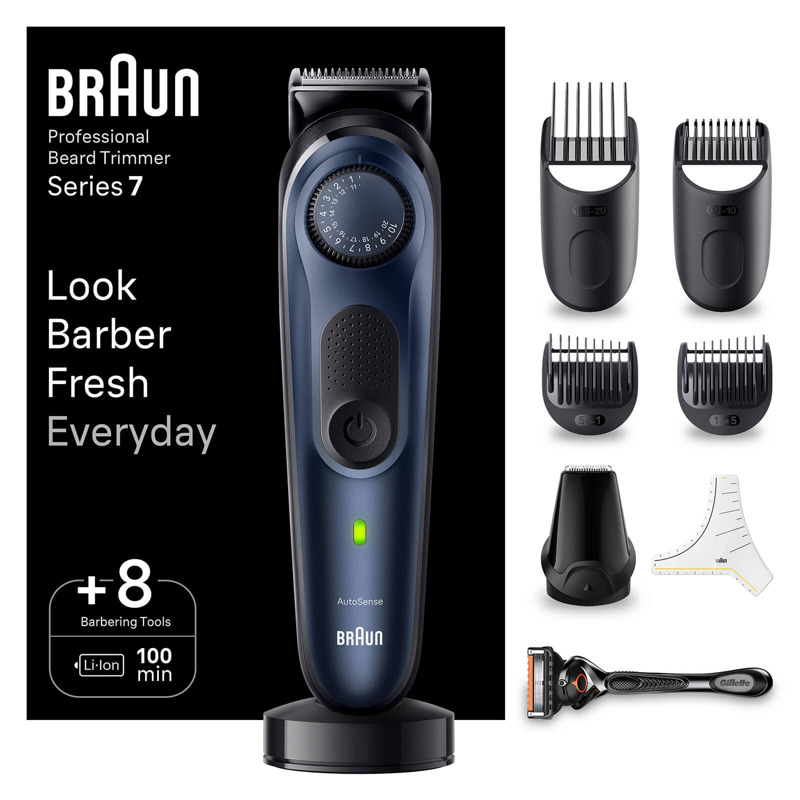 Braun Beard Trimmer Series 7 BT7421  Trimmer With Barber Tool