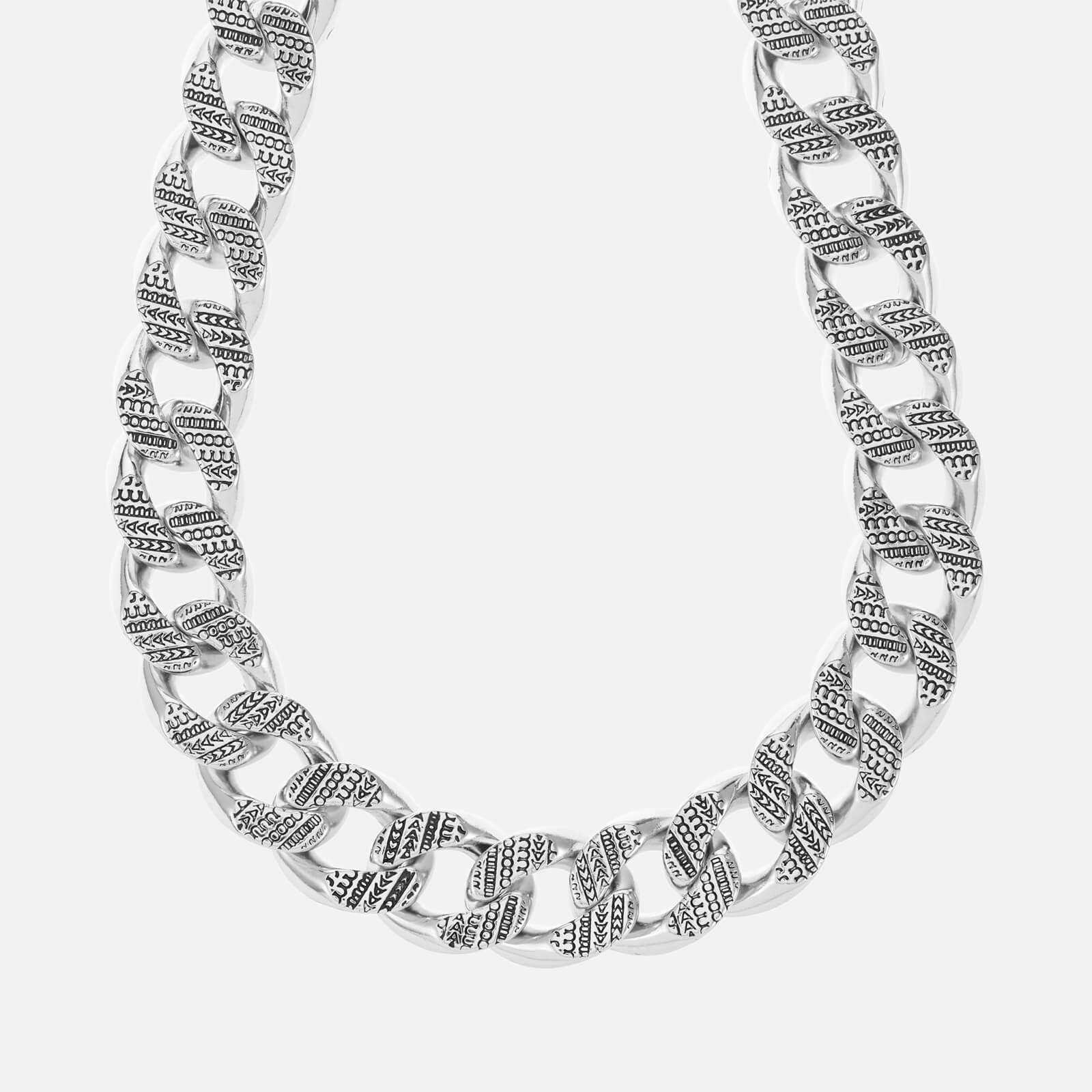 marc jacobs monogram chain link silver-plated necklace