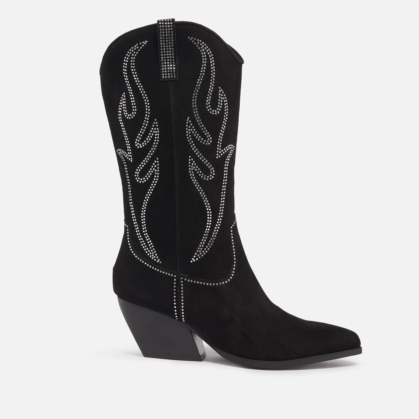 Steve Madden Women’s Walkover Embellished Suede Western Boots