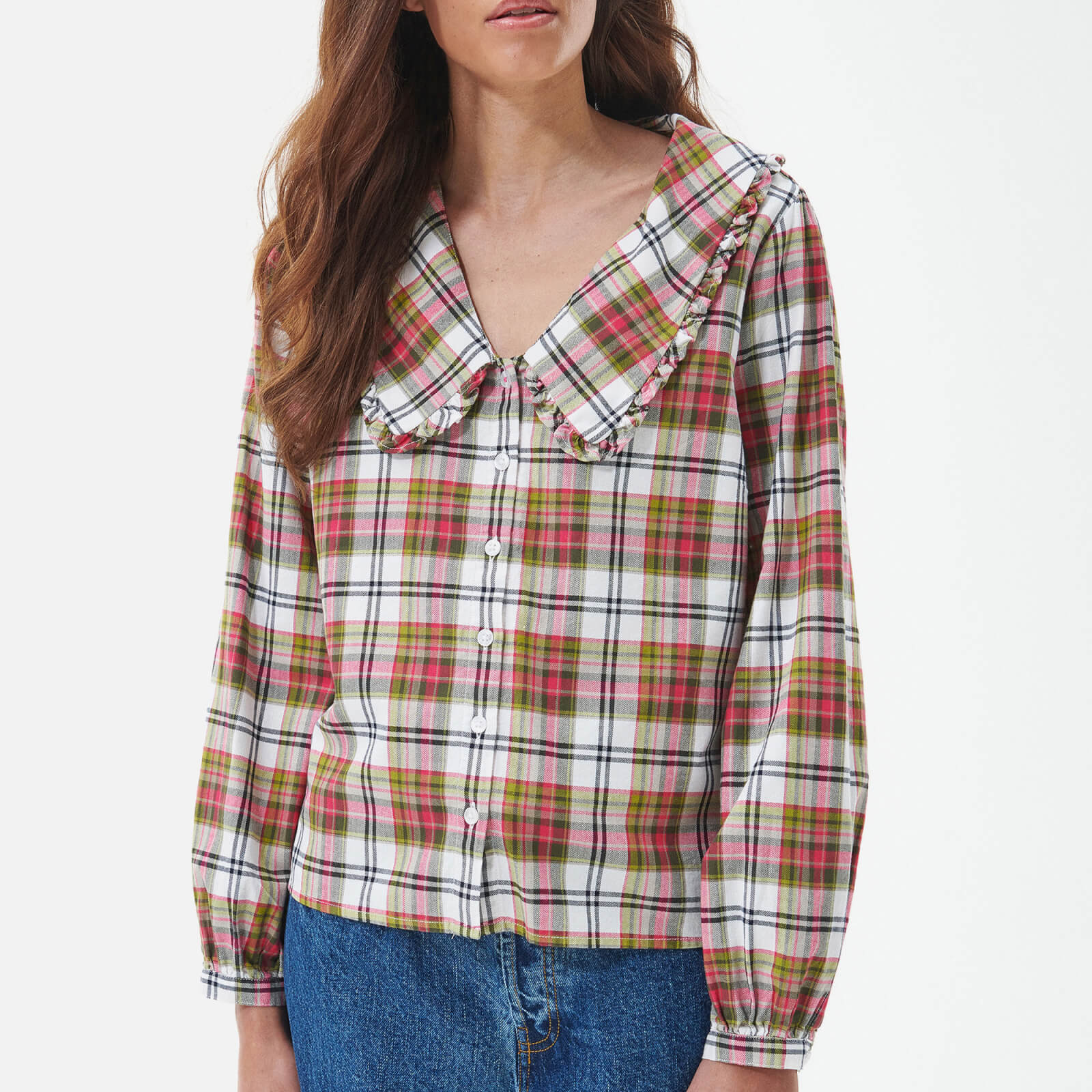 Barbour Shelly Checked Cotton-Gauze Blouse