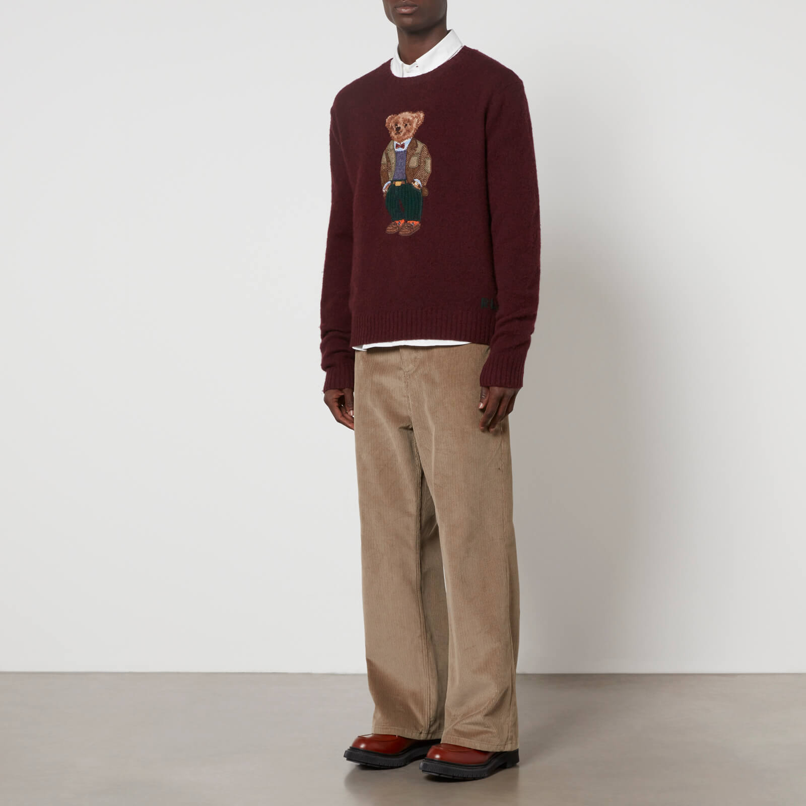 polo ralph lauren heritage wool and cashmere-blend jumper - m