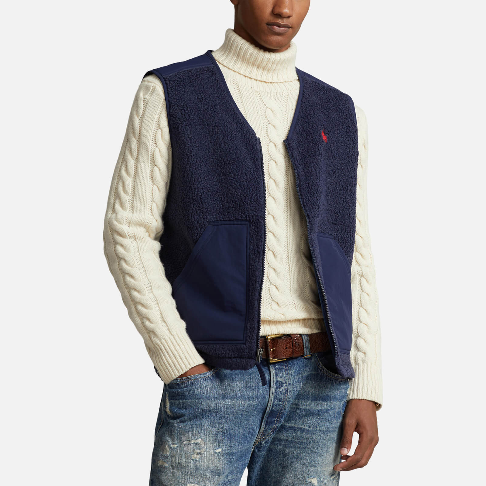 Polo Ralph Lauren Hi Pile Faux Shearling Gilet - M