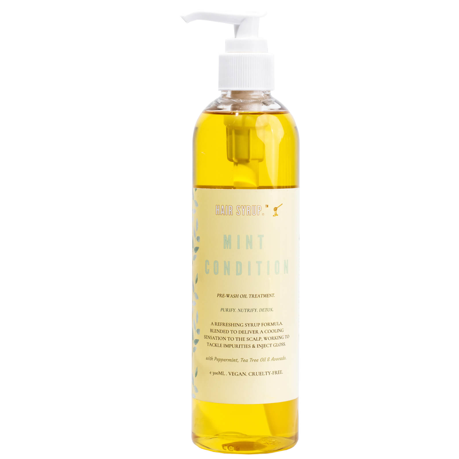 Hair Syrup Mint Condition Pre-wash Oil Treatment 300ml In White