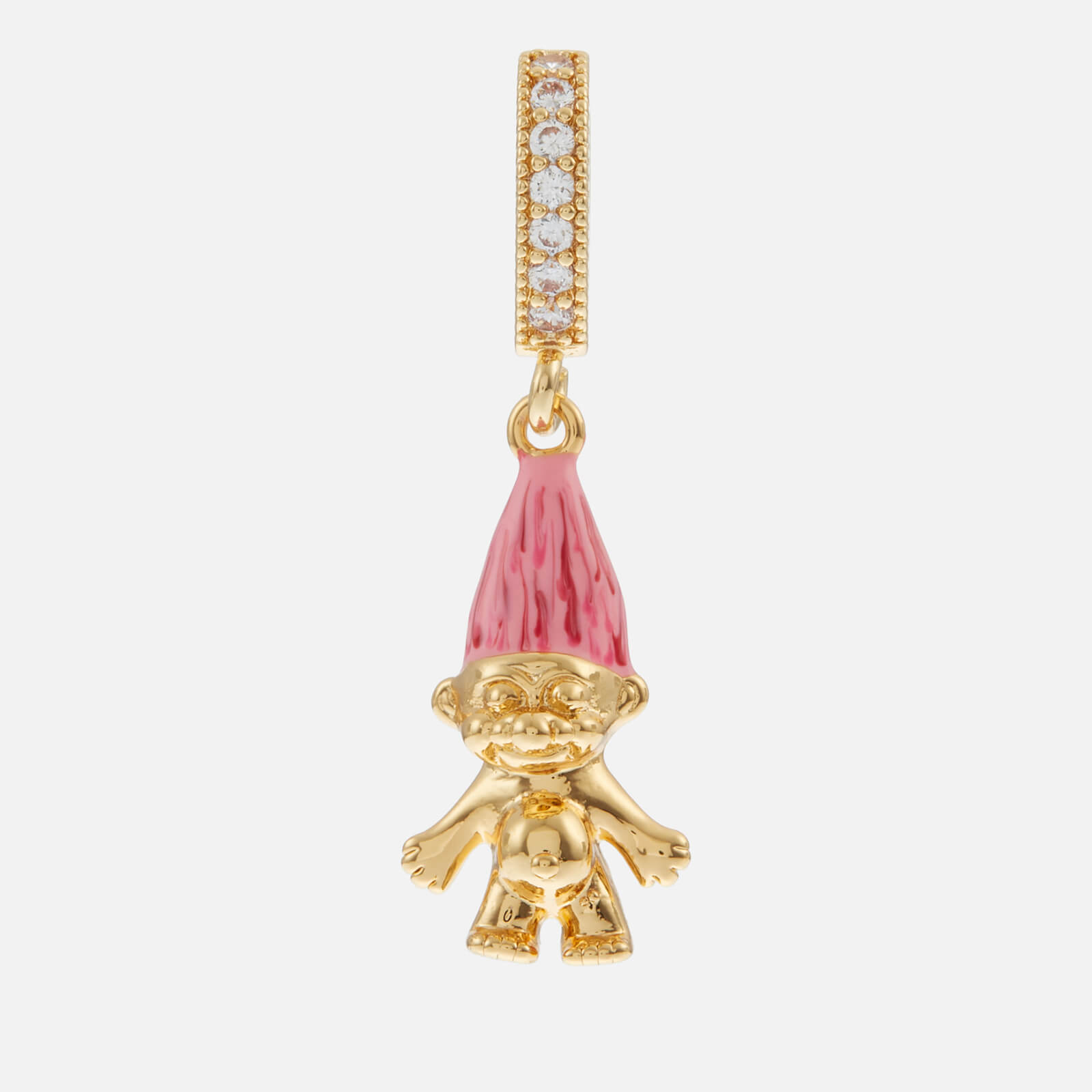 Image of Crystal Haze Norwegian Lucky Troll Gold-Plated Pendant