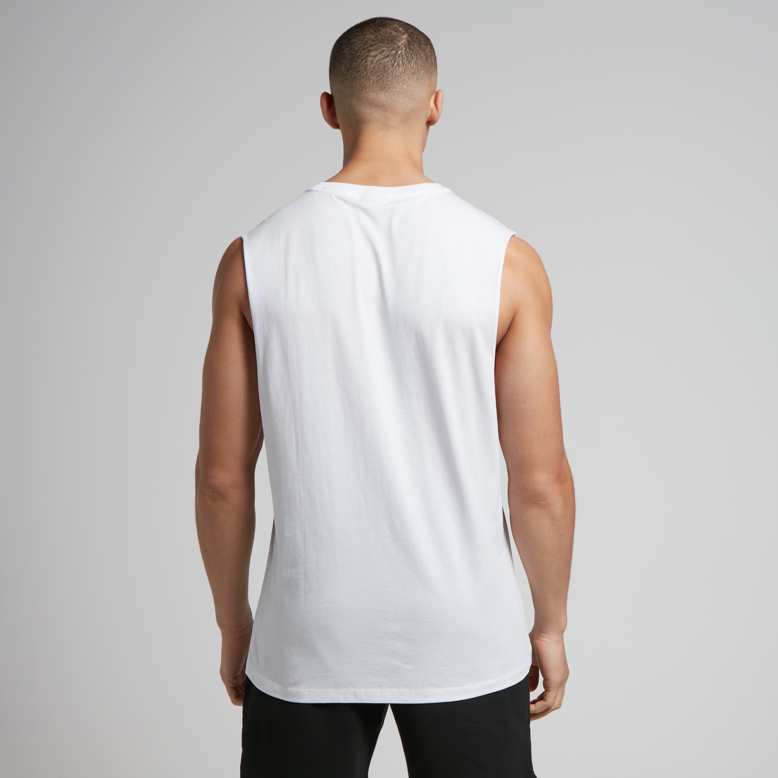 MP Herren Rest Day Tanktop mit tiefem Armausschnitt – Weiß - XL