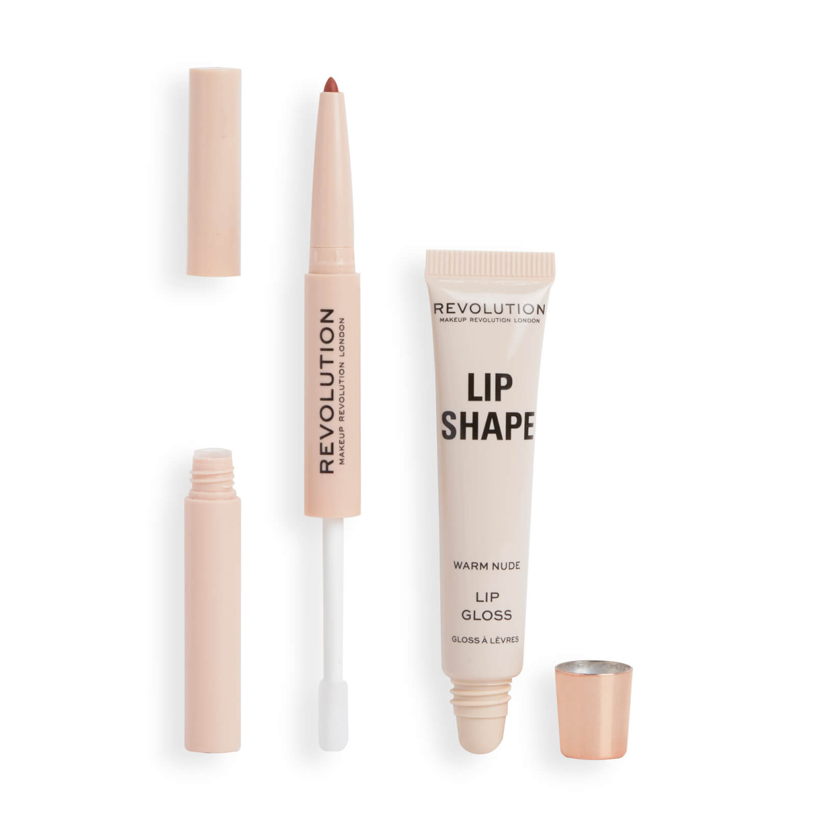 Revolution Beauty Lip Shape Kit - Warm Nude In Warm Nude
