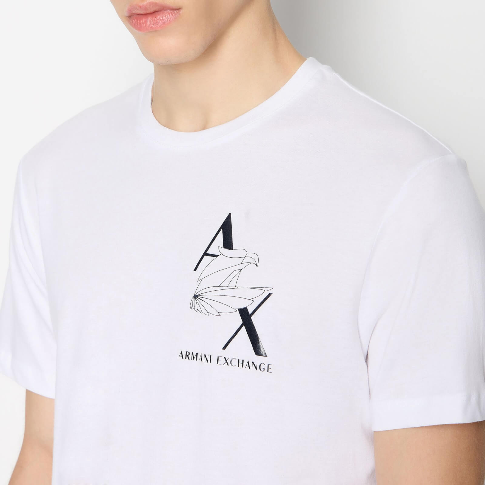 armani exchange ax big logo cotton t-shirt - s